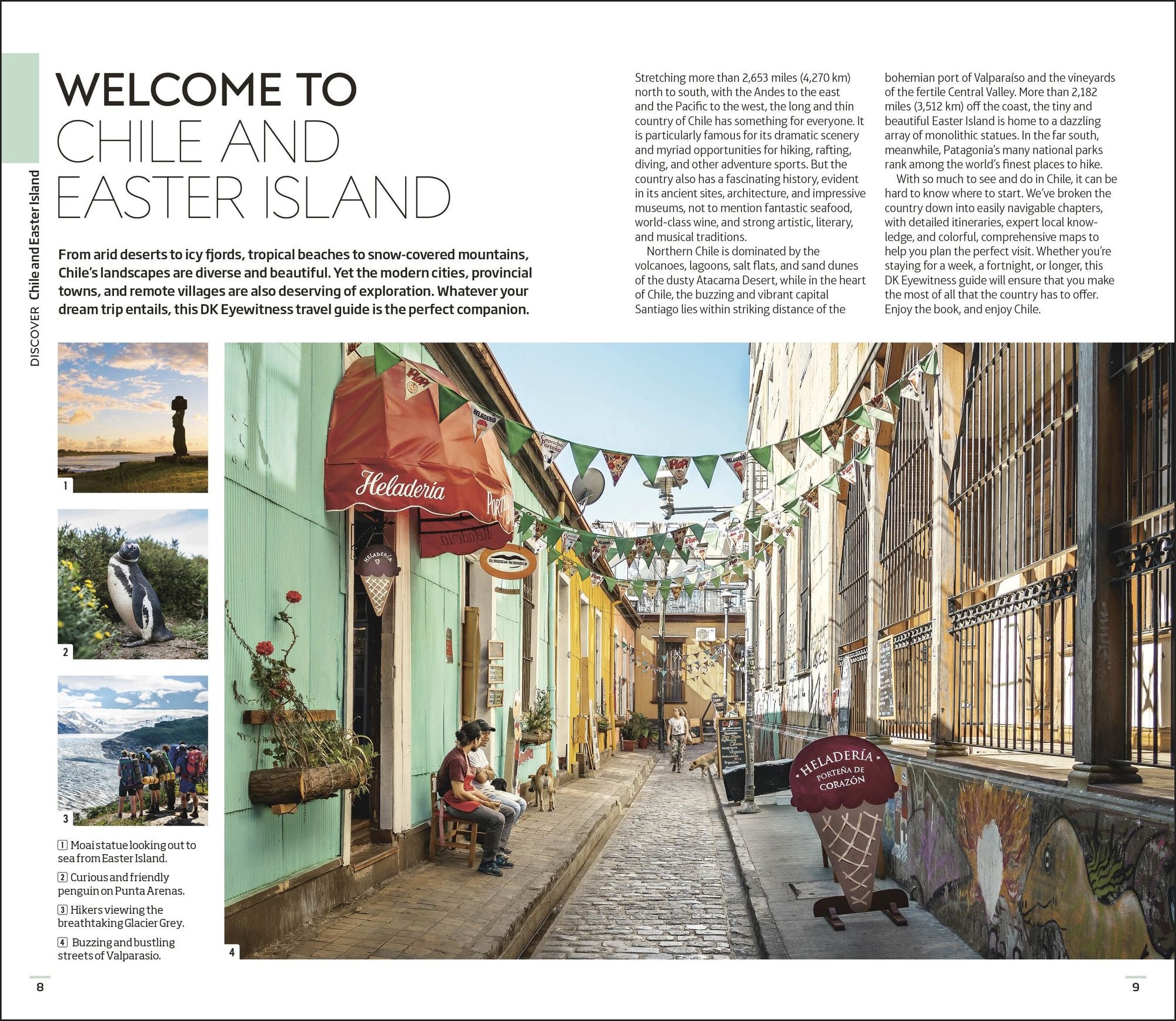 DK Chile and Easter Island: Must-See Sights. Culture & History. Detailed Maps & Tours. Covers Santiago, Valparaíso, & more