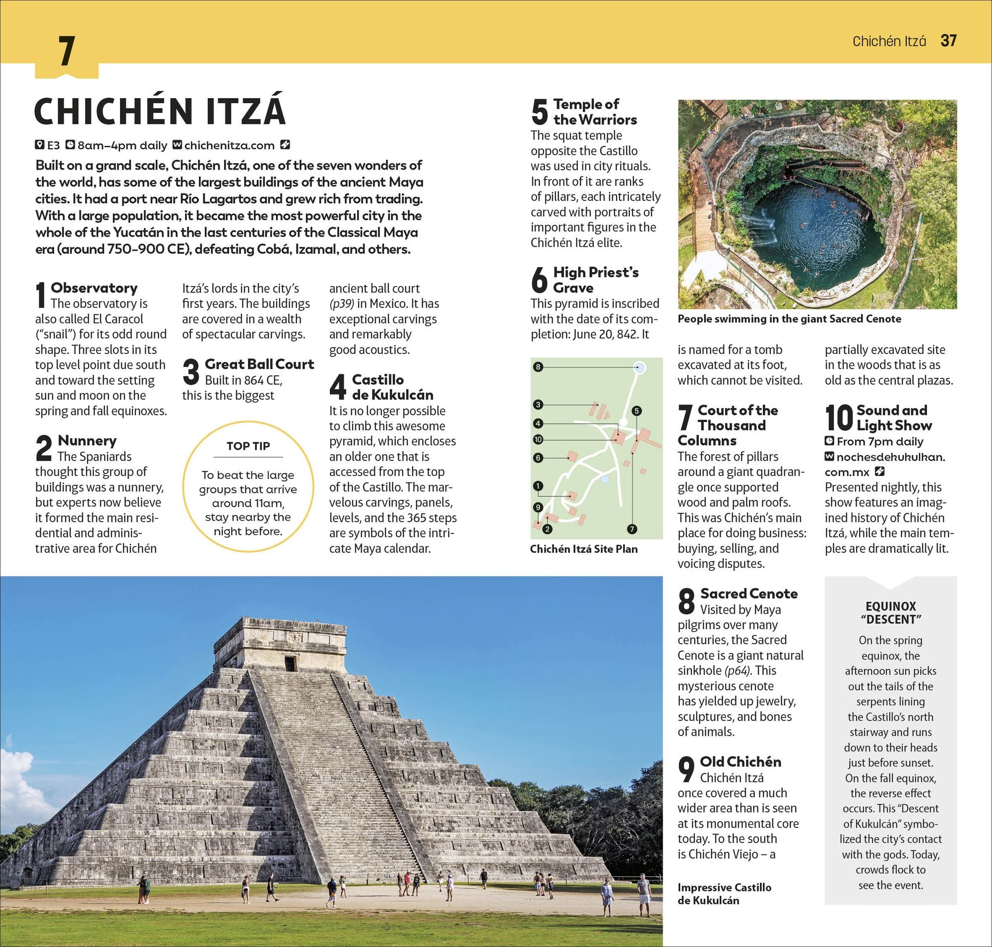 DK Top 10 Cancún and the Yucatán: Top 10 lists for your perfect trip, plus an all-weather folded map