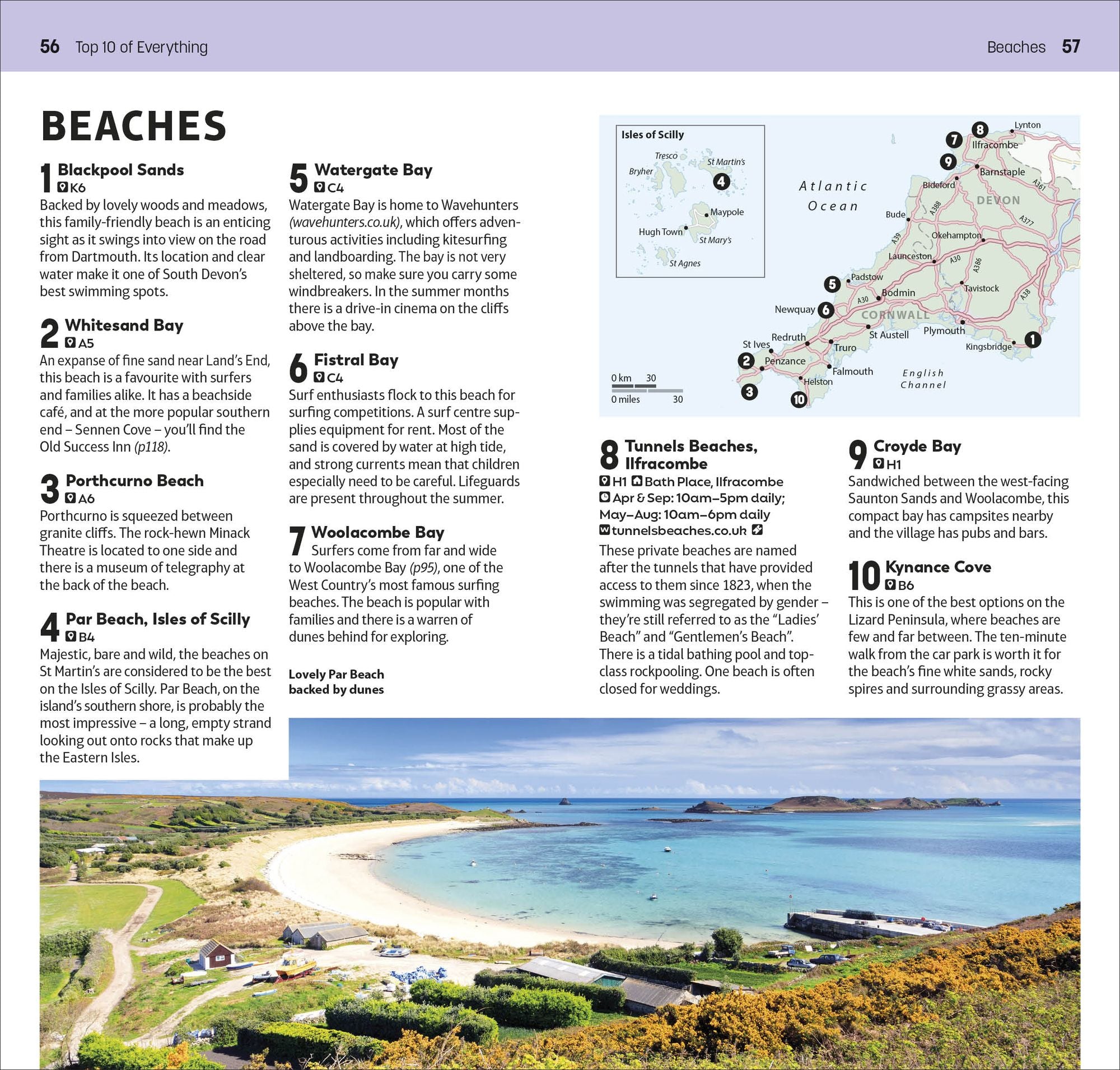DK Top 10 Cornwall and Devon: Top 10 lists for your perfect trip, plus an all-weather folded map