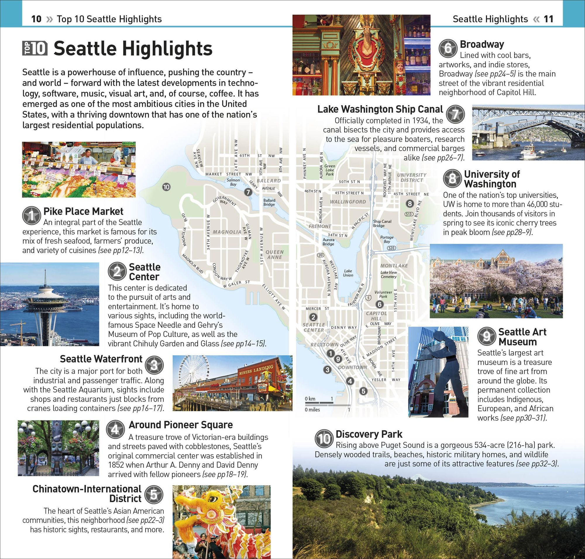 DK Top 10 Seattle: Top 10 lists for your perfect trip, plus an all-weather folded map