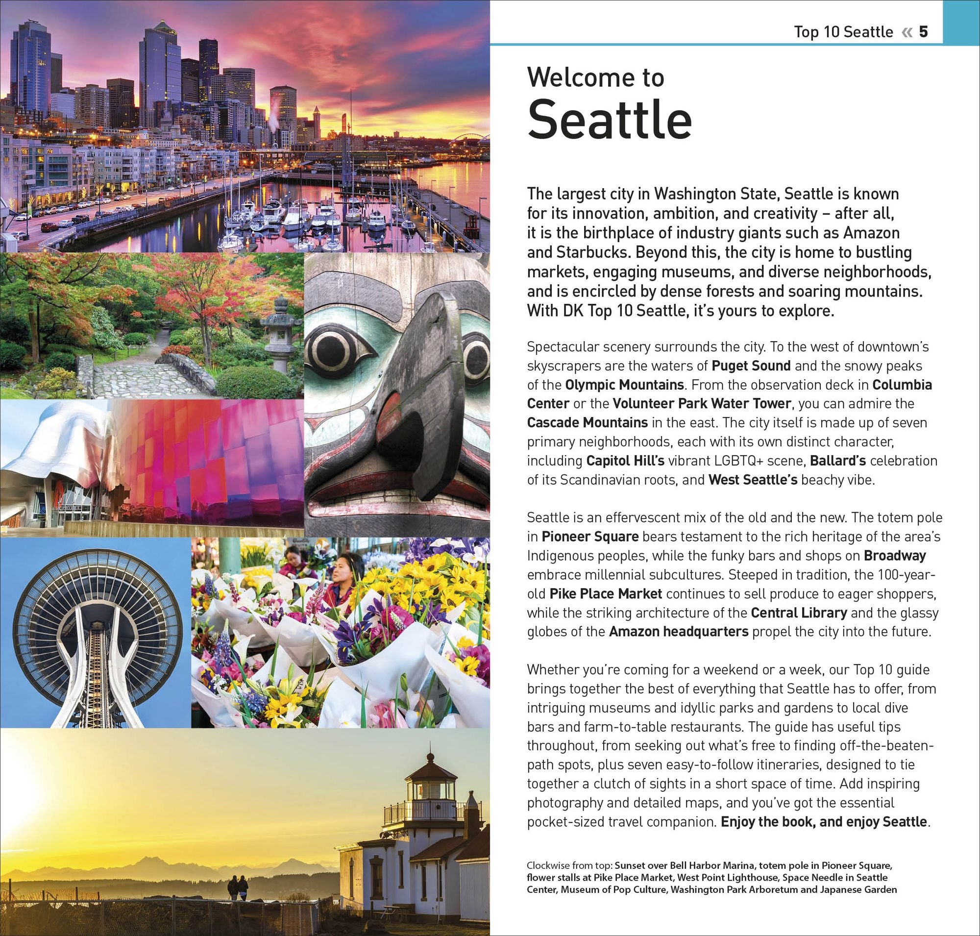 DK Top 10 Seattle: Top 10 lists for your perfect trip, plus an all-weather folded map