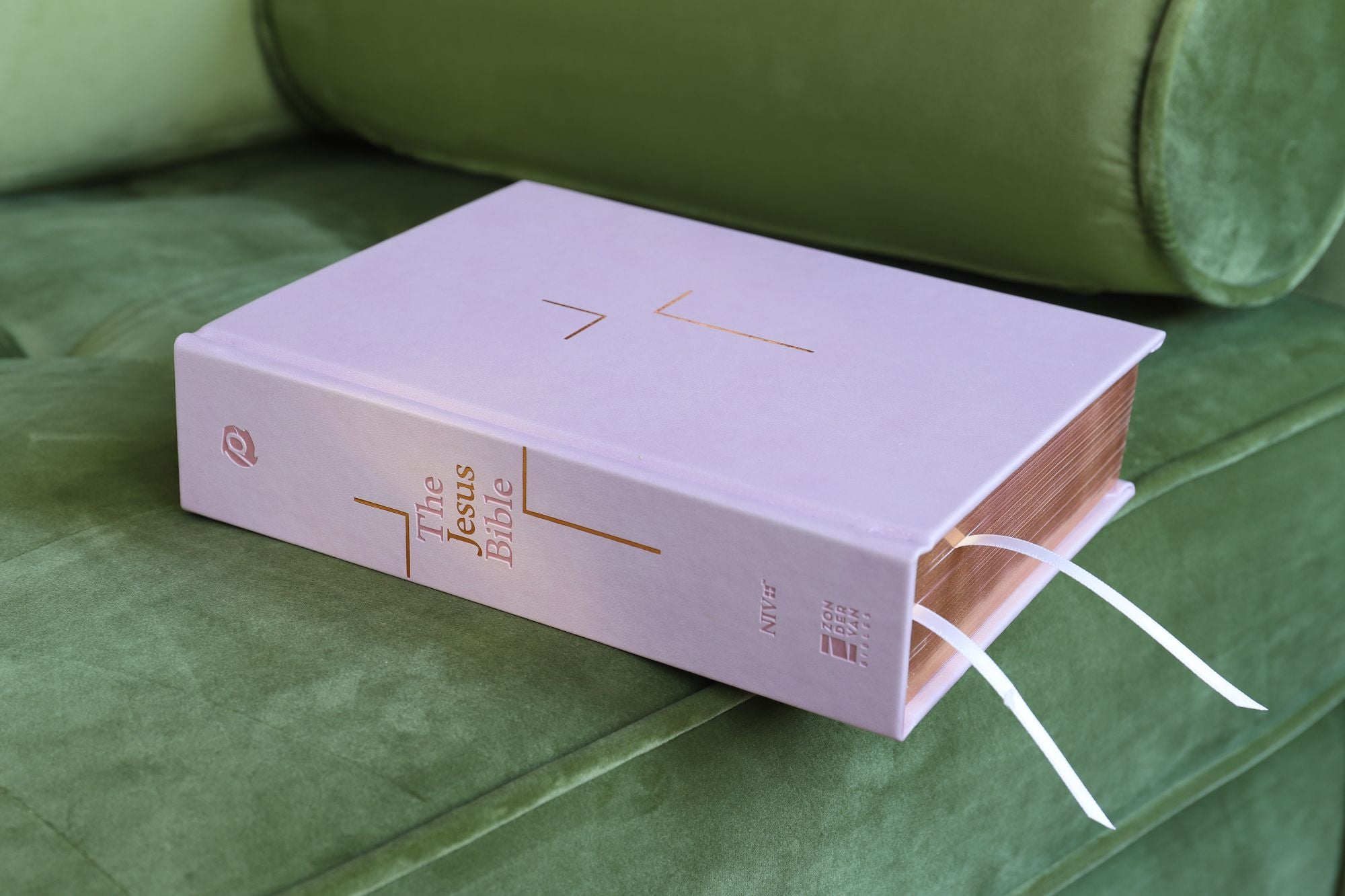 The Jesus Bible, NIV Edition, Leathersoft over Board, Pink, Comfort Print: Sixty-Six Books. One Story. All About One Name.