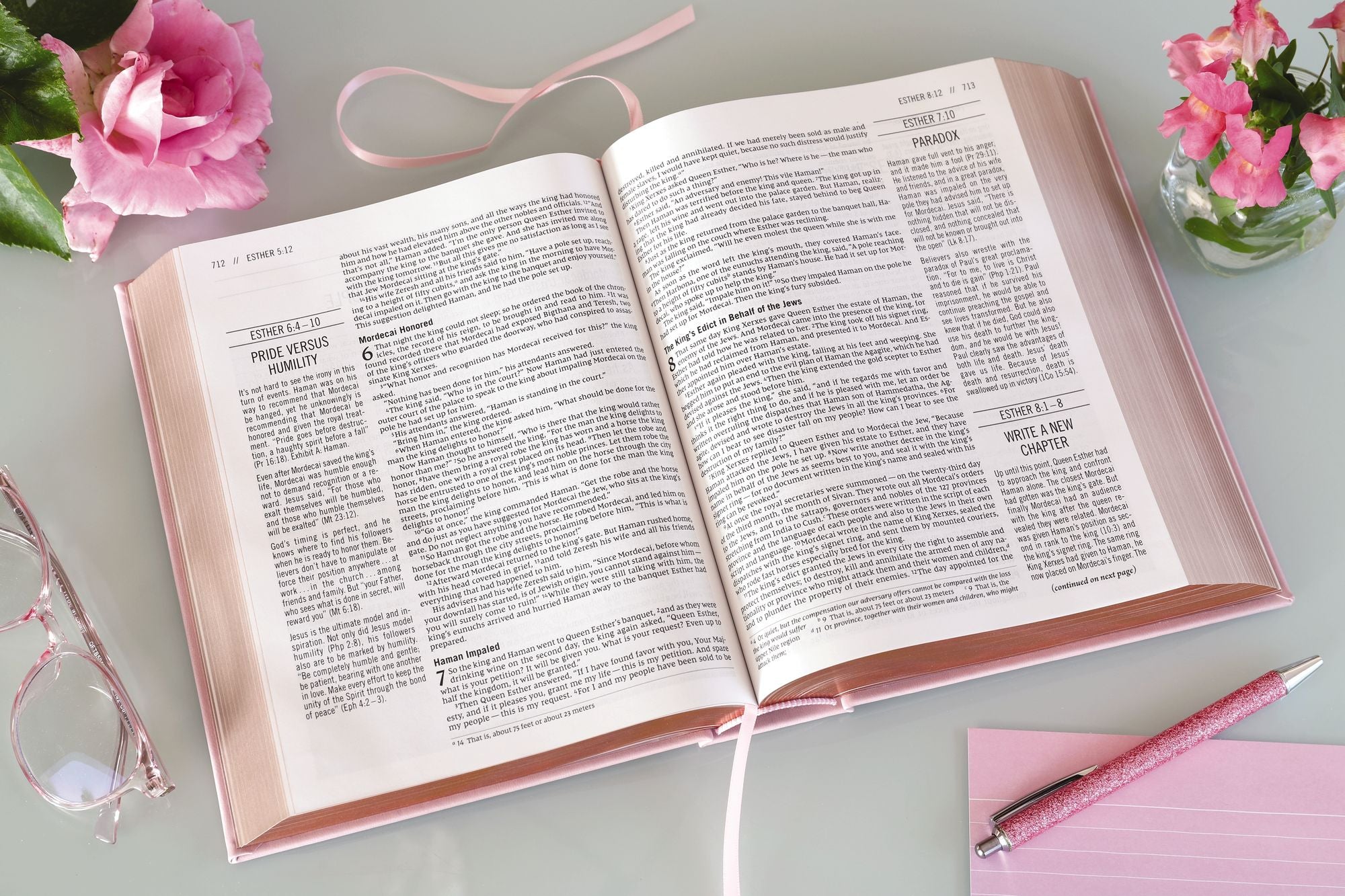The Jesus Bible, NIV Edition, Leathersoft over Board, Pink, Comfort Print: Sixty-Six Books. One Story. All About One Name.