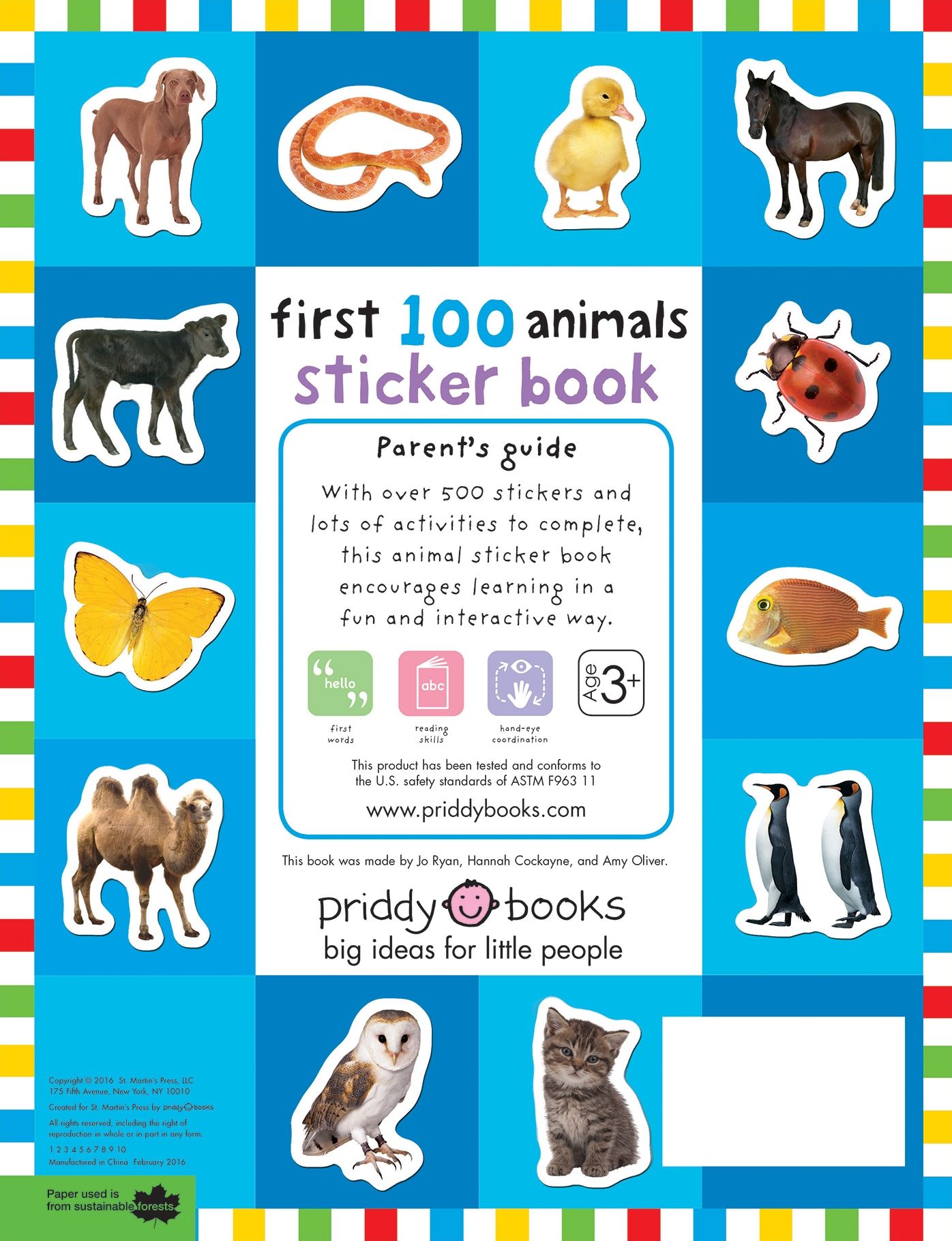First 100 Stickers: Animals: Over 500 Stickers