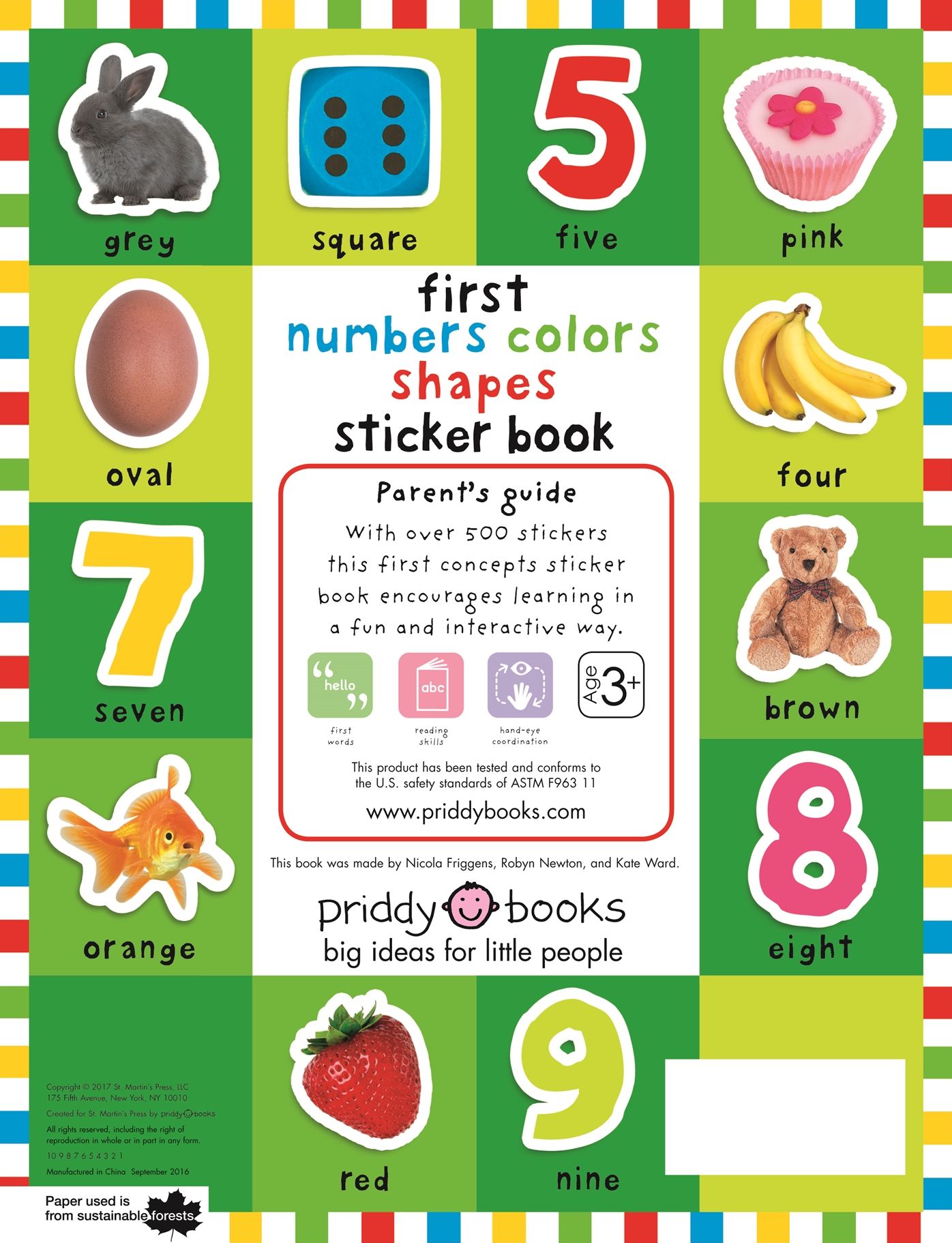 First 100 Stickers: First Numbers, Colors, Shapes
