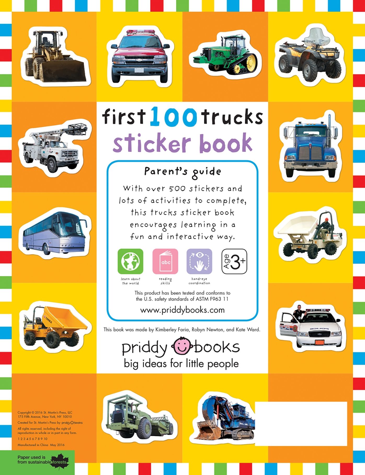 First 100 Stickers: Trucks and Things That Go: Over 500 stickers for learning and play!