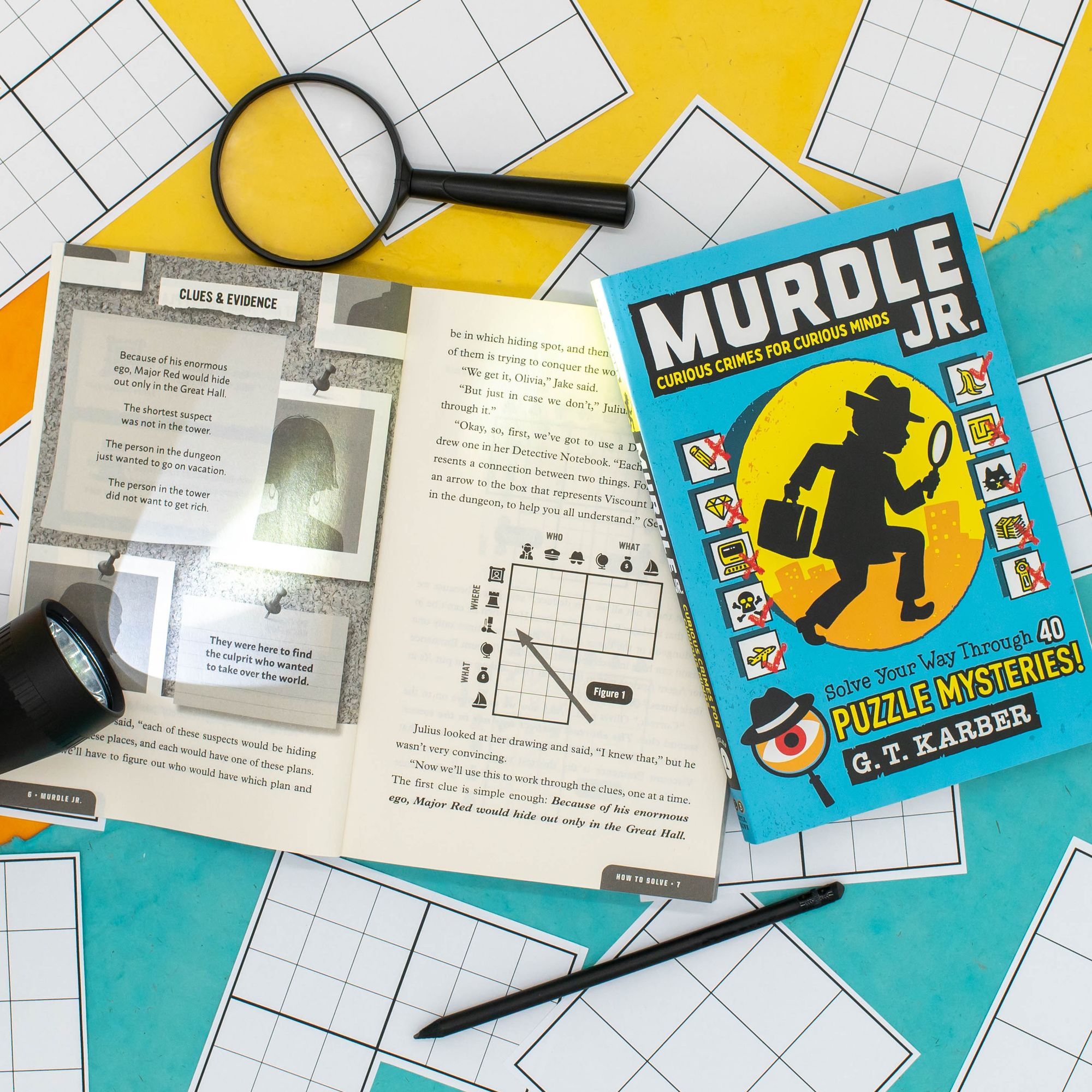 Murdle Jr.: Curious Crimes for Curious Minds: Solve Your Way Through 40 Puzzle Mysteries! (B&N Exclusive Edition)