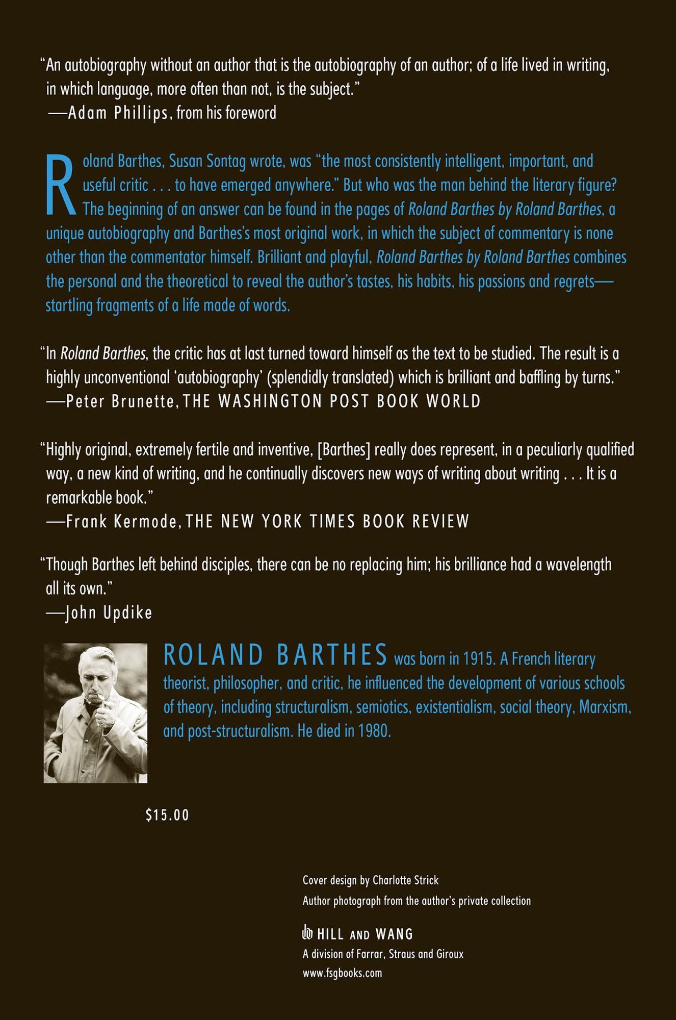 Roland Barthes by Roland Barthes