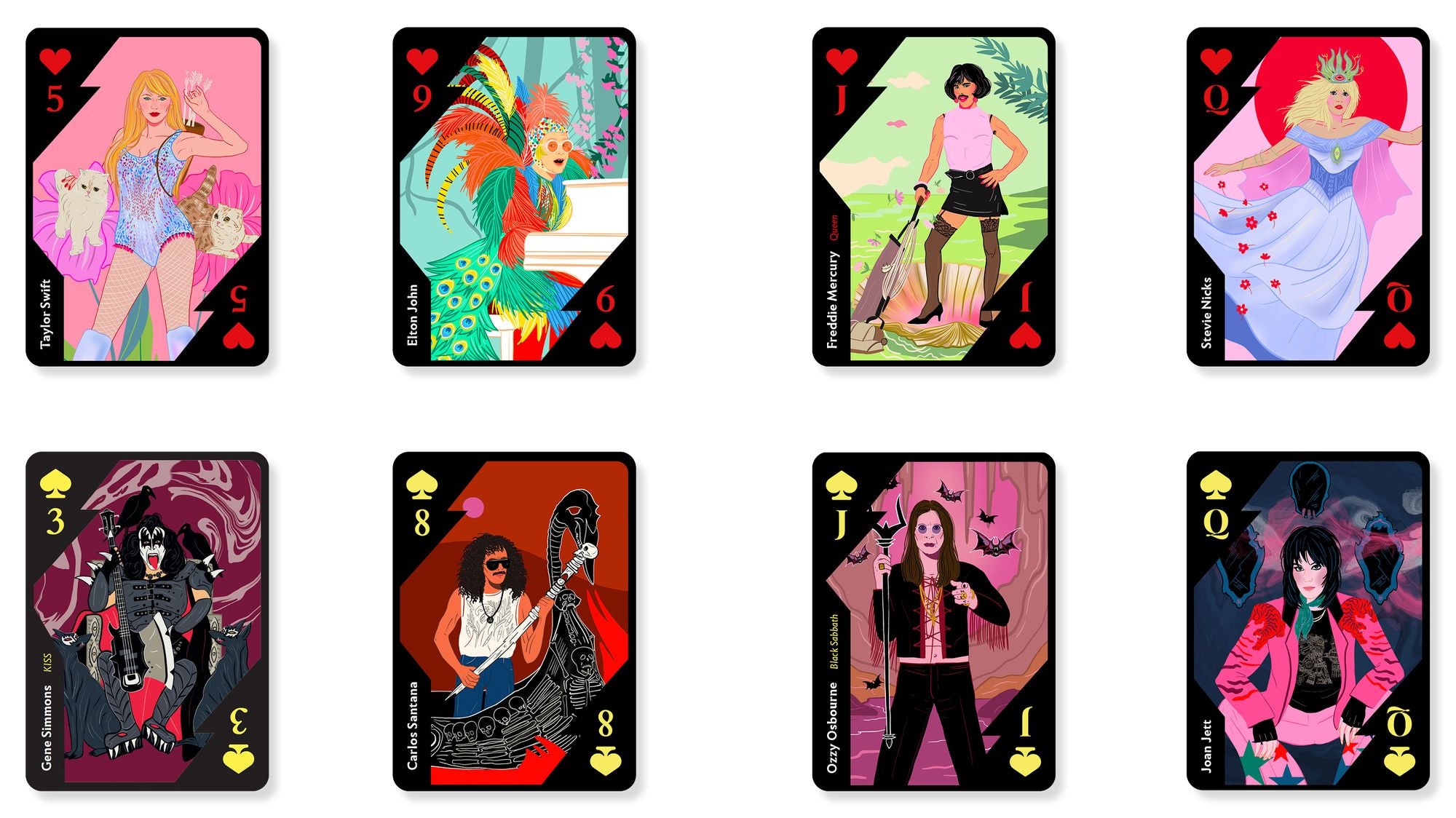 Rock Gods and Goddesses: Book and Playing Cards