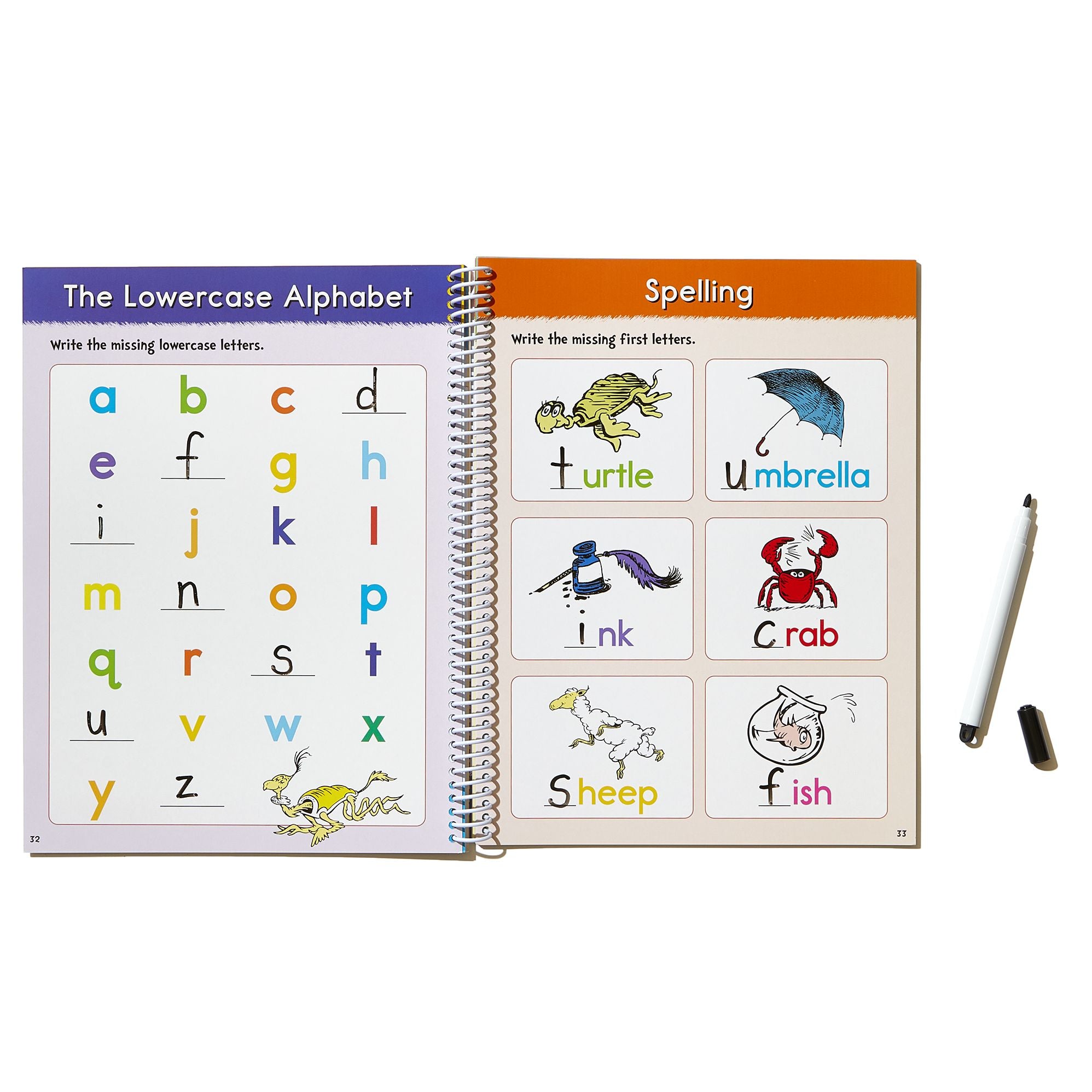 Dr. Seuss Wipe-Clean Workbook: Letters and Numbers: Activity Workbook for Ages 3-5
