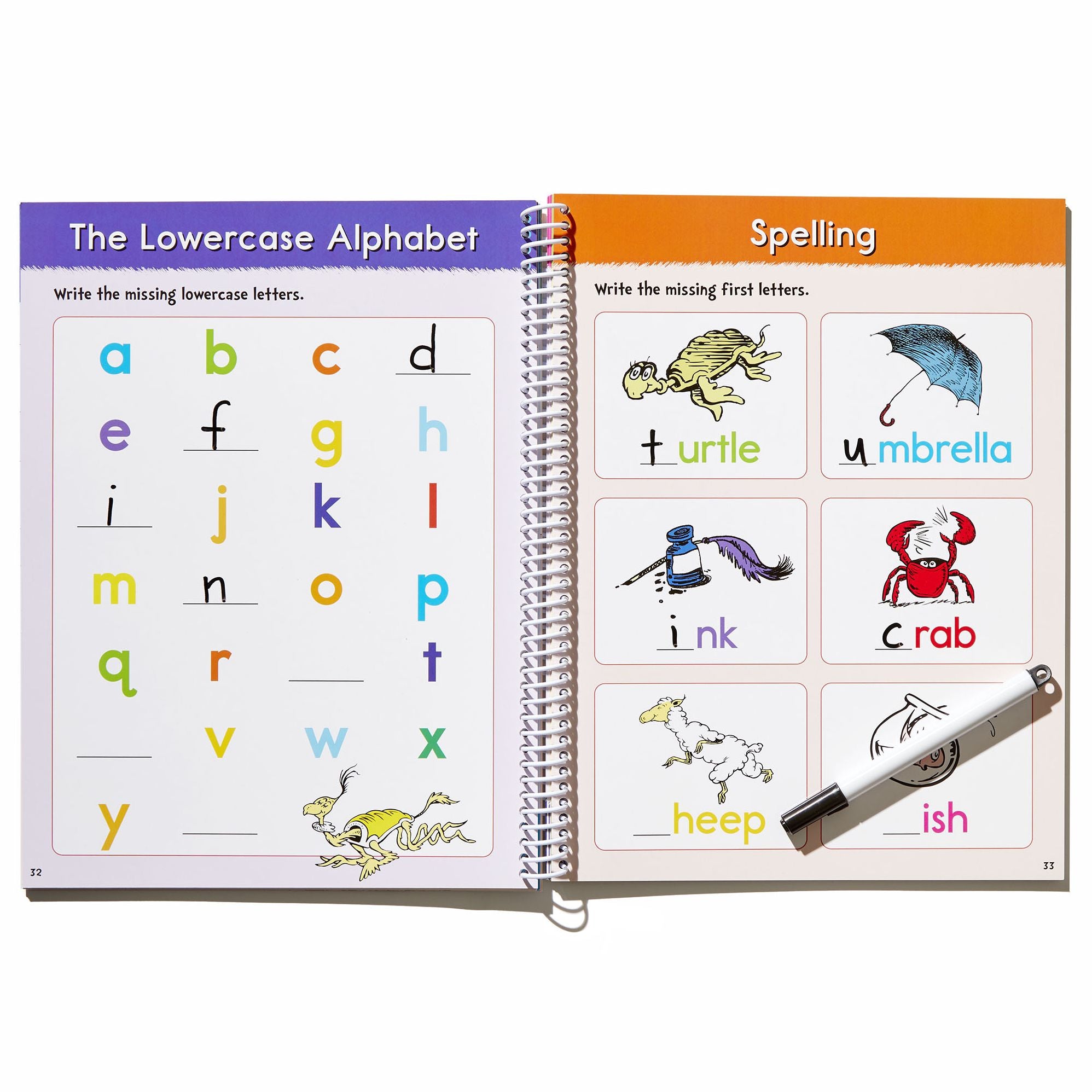 Dr. Seuss Wipe-Clean Workbook: Letters and Numbers: Activity Workbook for Ages 3-5
