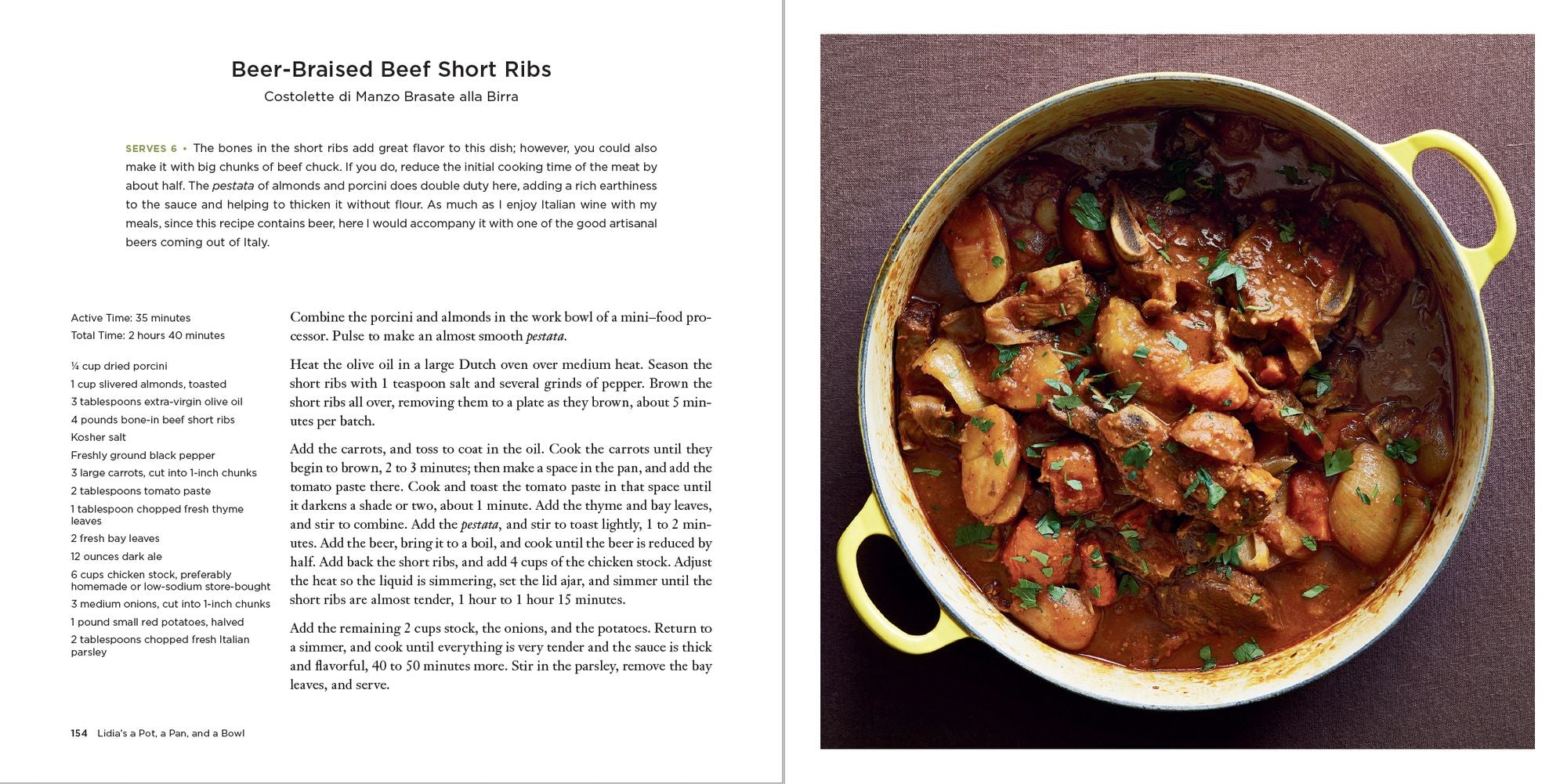 Lidia's a Pot, a Pan, and a Bowl: Simple Recipes for Perfect Meals: A Cookbook