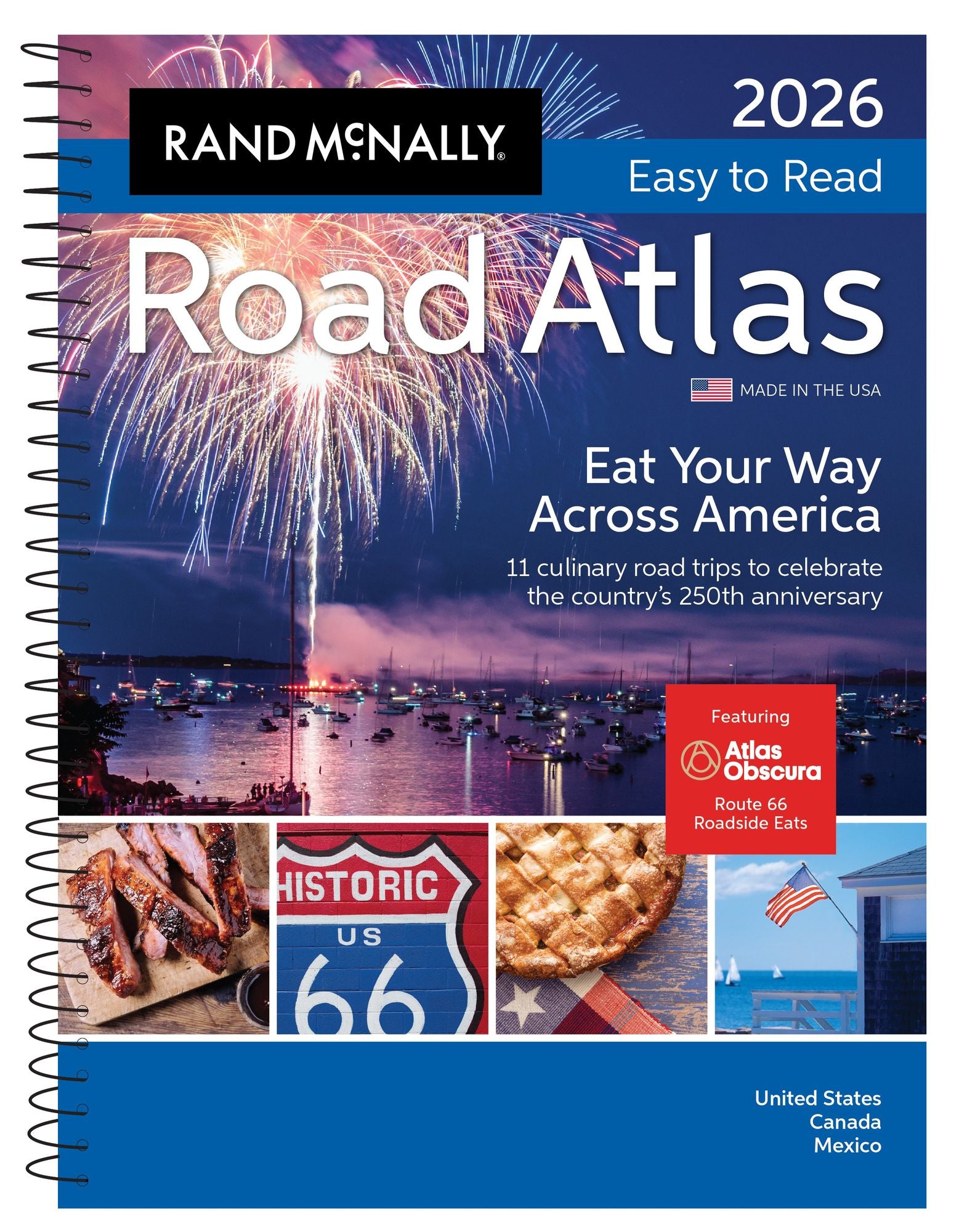 2026 Road Atlas Midsize Easy to Read Spiral