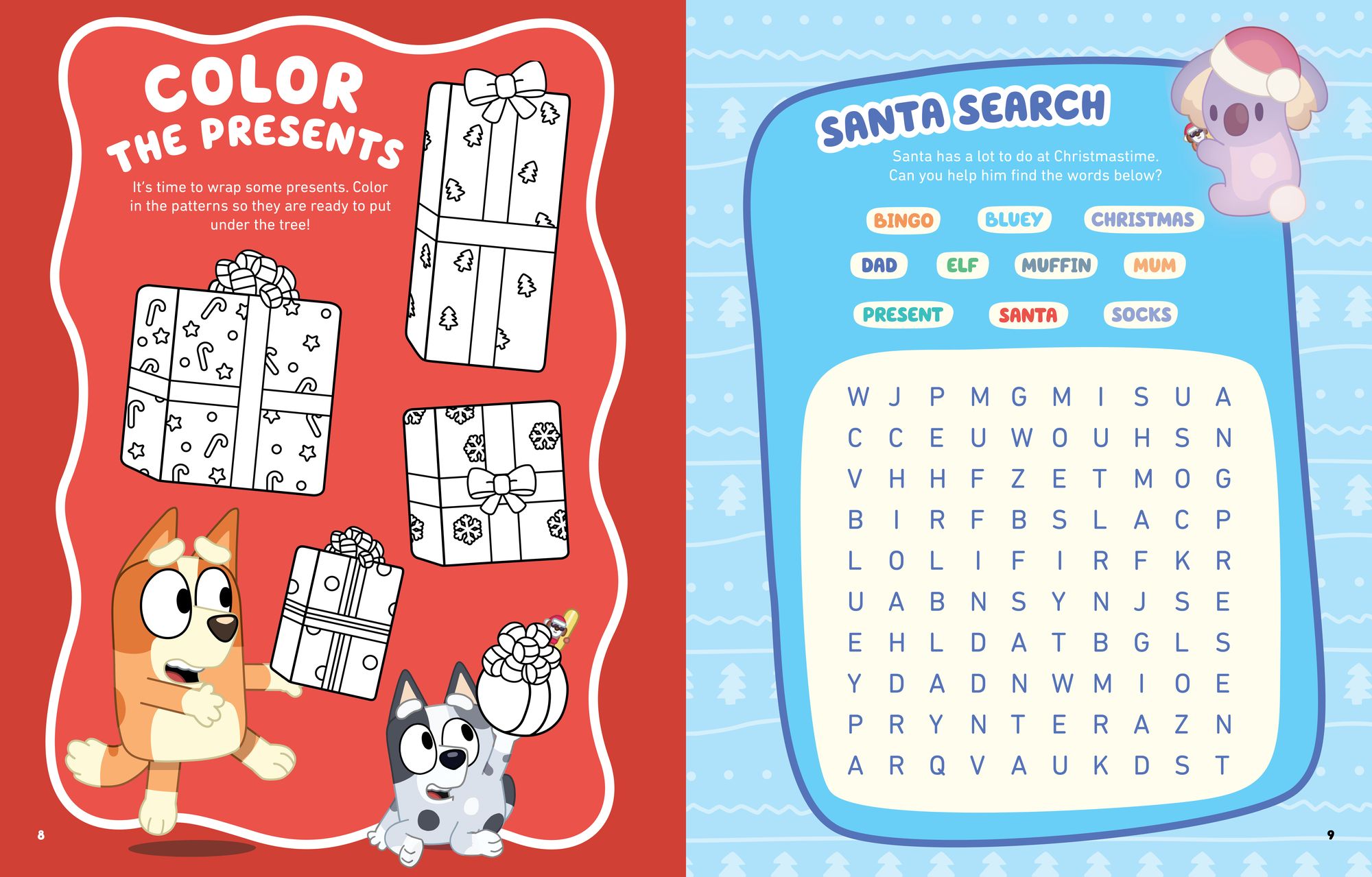 Bluey: Hooray, It's Christmas!: A Sticker & Activity Book