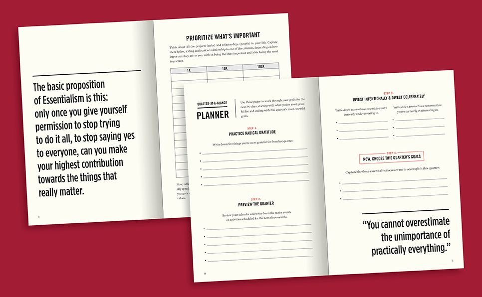 The Essentialism Planner: A 90-Day Guide to Accomplishing More by Doing Less