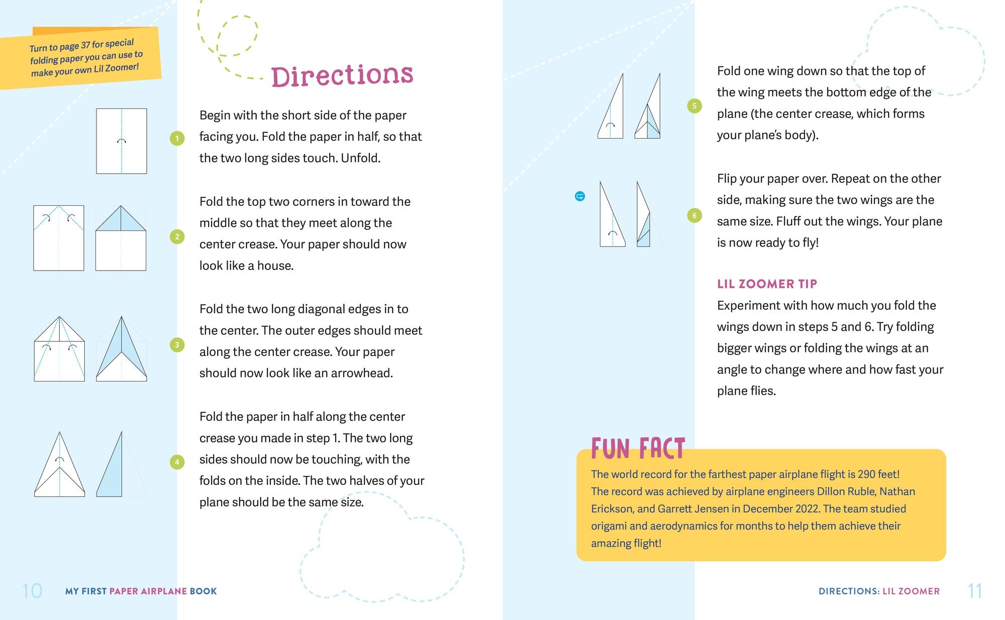 My First Paper Airplane Book: Fun Designs and Easy Tear-Out Pages for Kids!