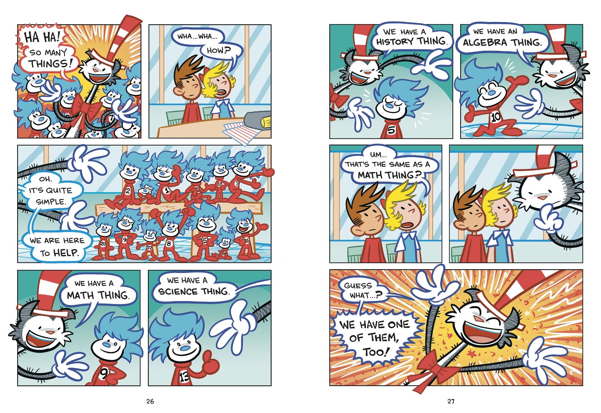 Dr. Seuss Graphic Novel: Thing One and Thing Two Have Homework to Do: A Cat in the Hat Story