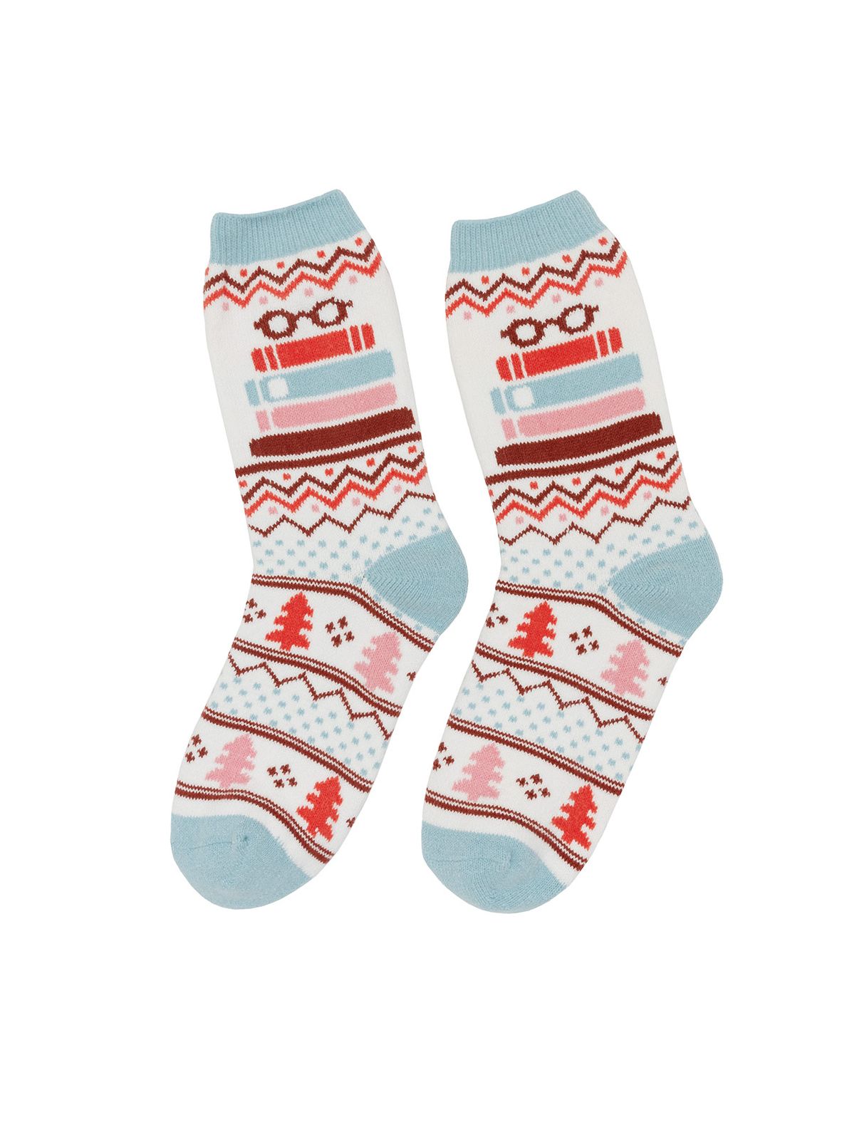 TBR Book Stack Cozy Socks