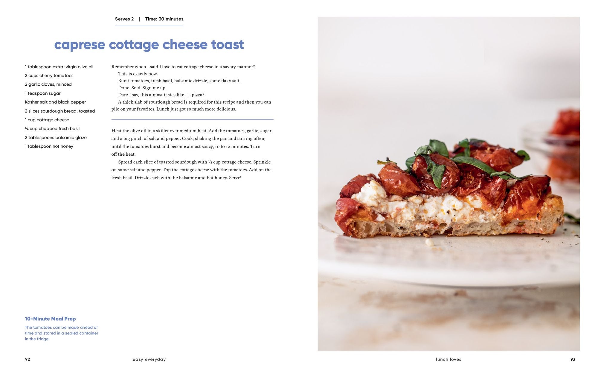 Easy Everyday: 100 Recipes and Meal Prep Ideas for Effortless Eats; A Cookbook