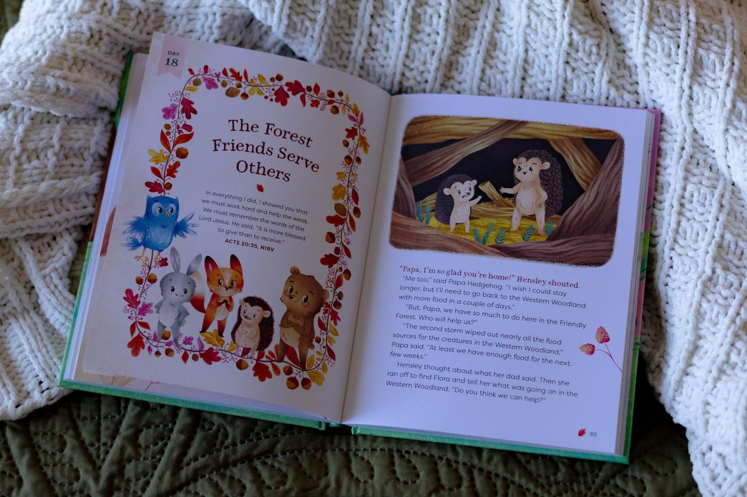 Adventures in the Friendly Forest: A 30-Day Storybook Devotional to Help Kids Grow in Faith and Character