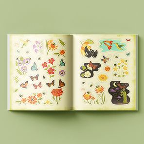 What's Inside a Garden? Stickerology: 500+ Stickers of Blooms, Butterflies, Birds, and More; Stickers for Gardeners, Nature-Lovers, and More; Stickers for Journals, Water Bottles, and Laptops