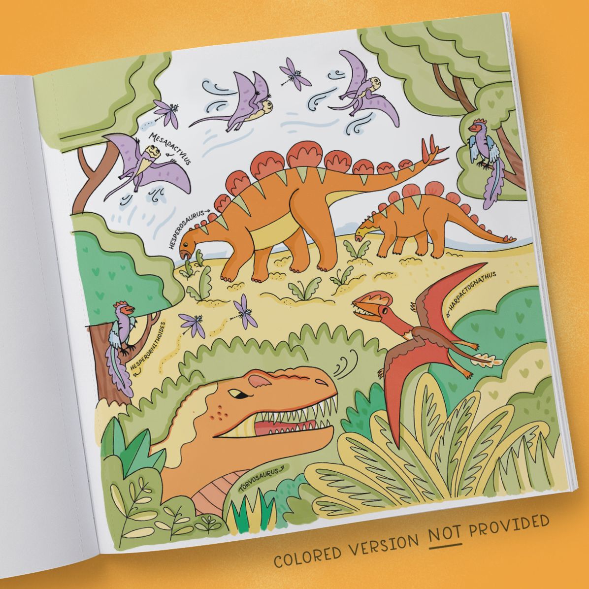 Dinosaurs Coloring Book: 40 Drawings to Color
