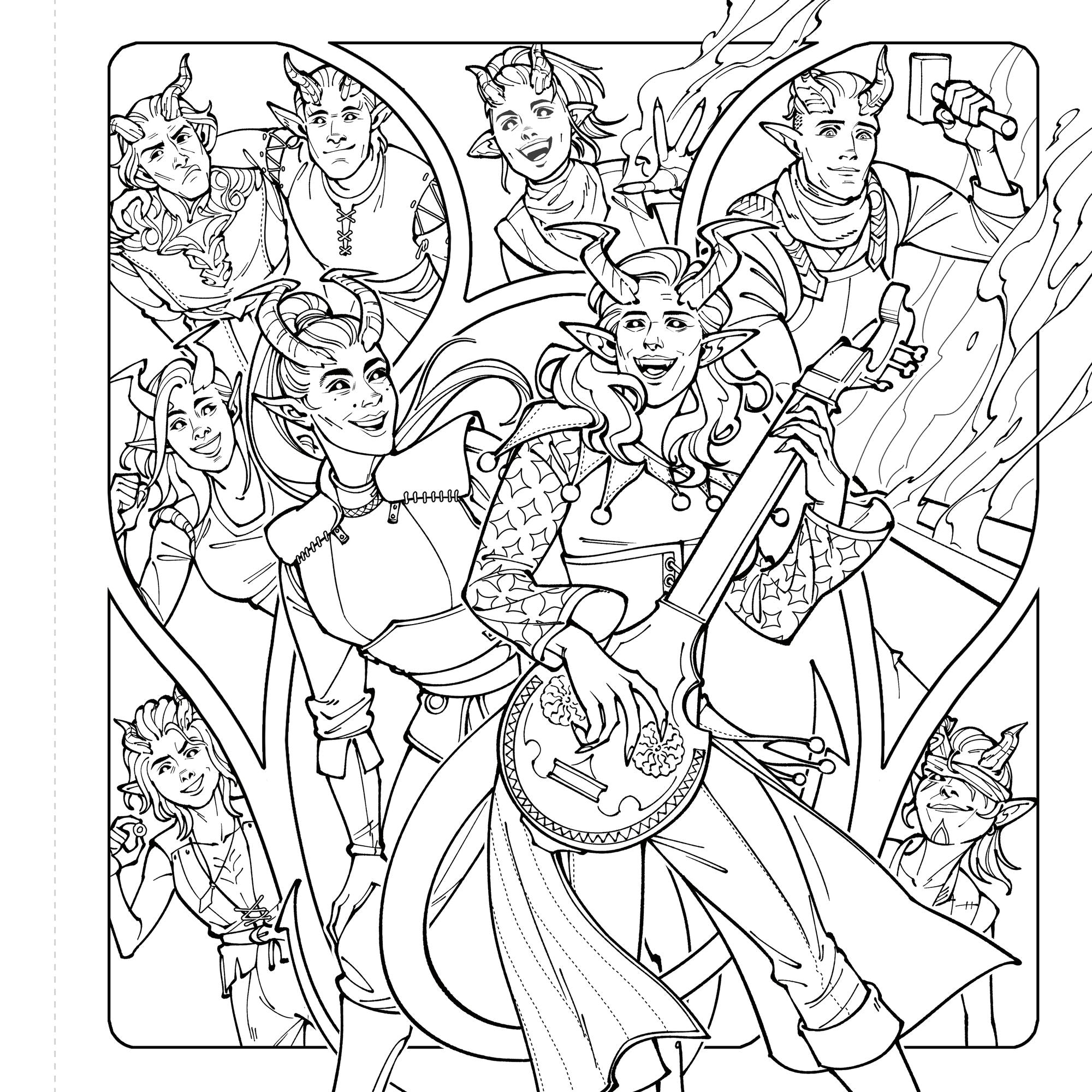 The Official Baldur's Gate 3 Coloring Book