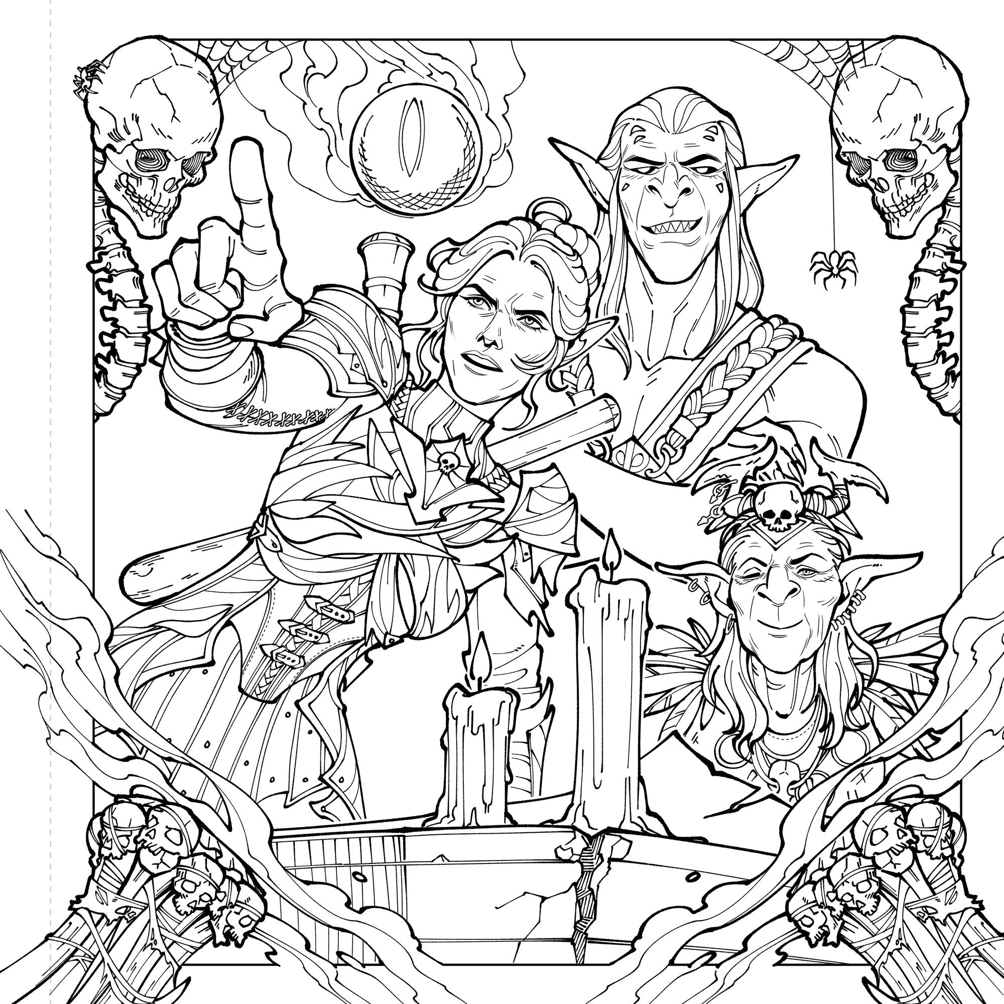 The Official Baldur's Gate 3 Coloring Book