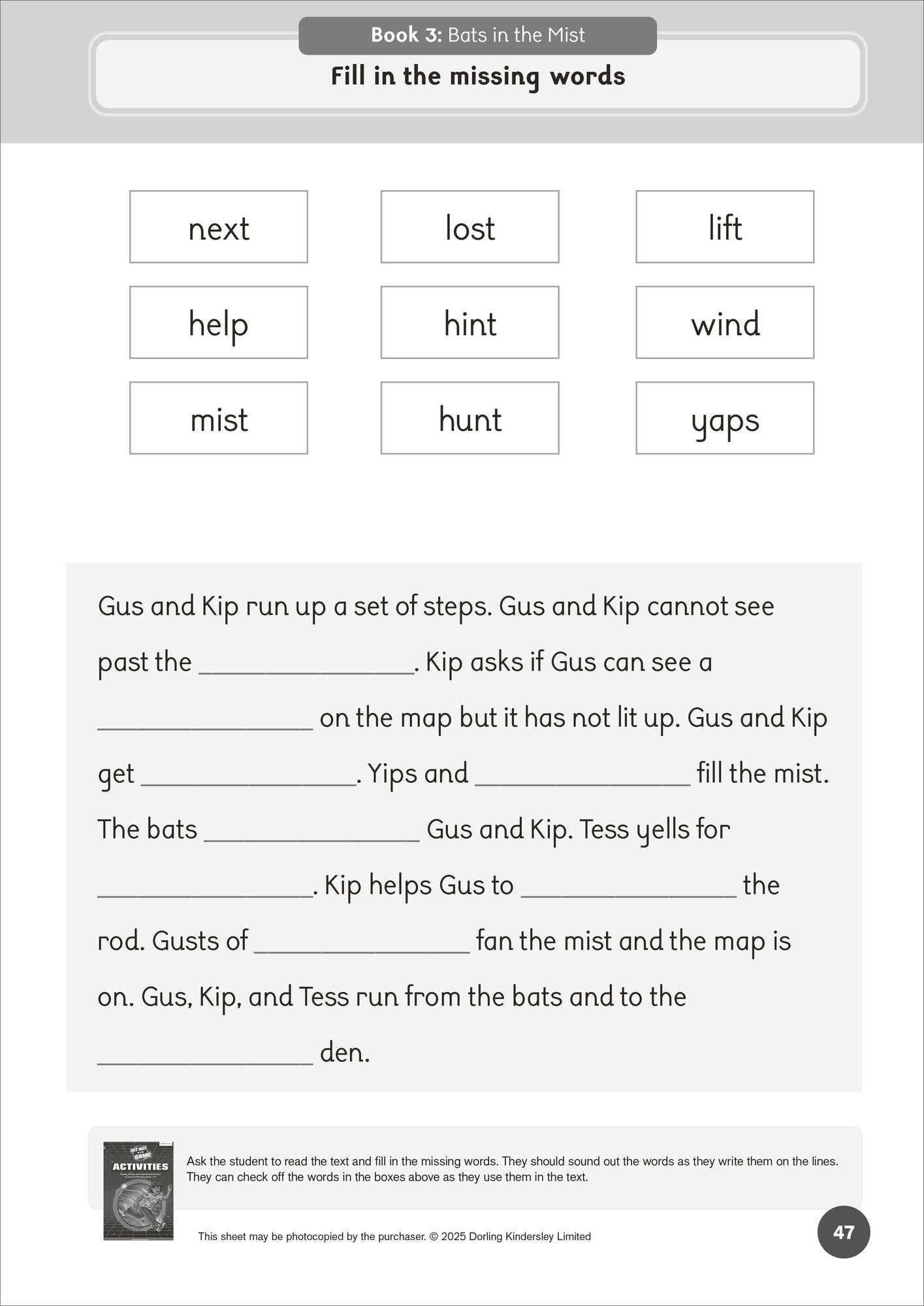 Phonic Books Get Out of the Game Activities: Activities Accompanying Get out of the Game Books for Older Readers (CVC, Consonant Blends and Consonant Teams)