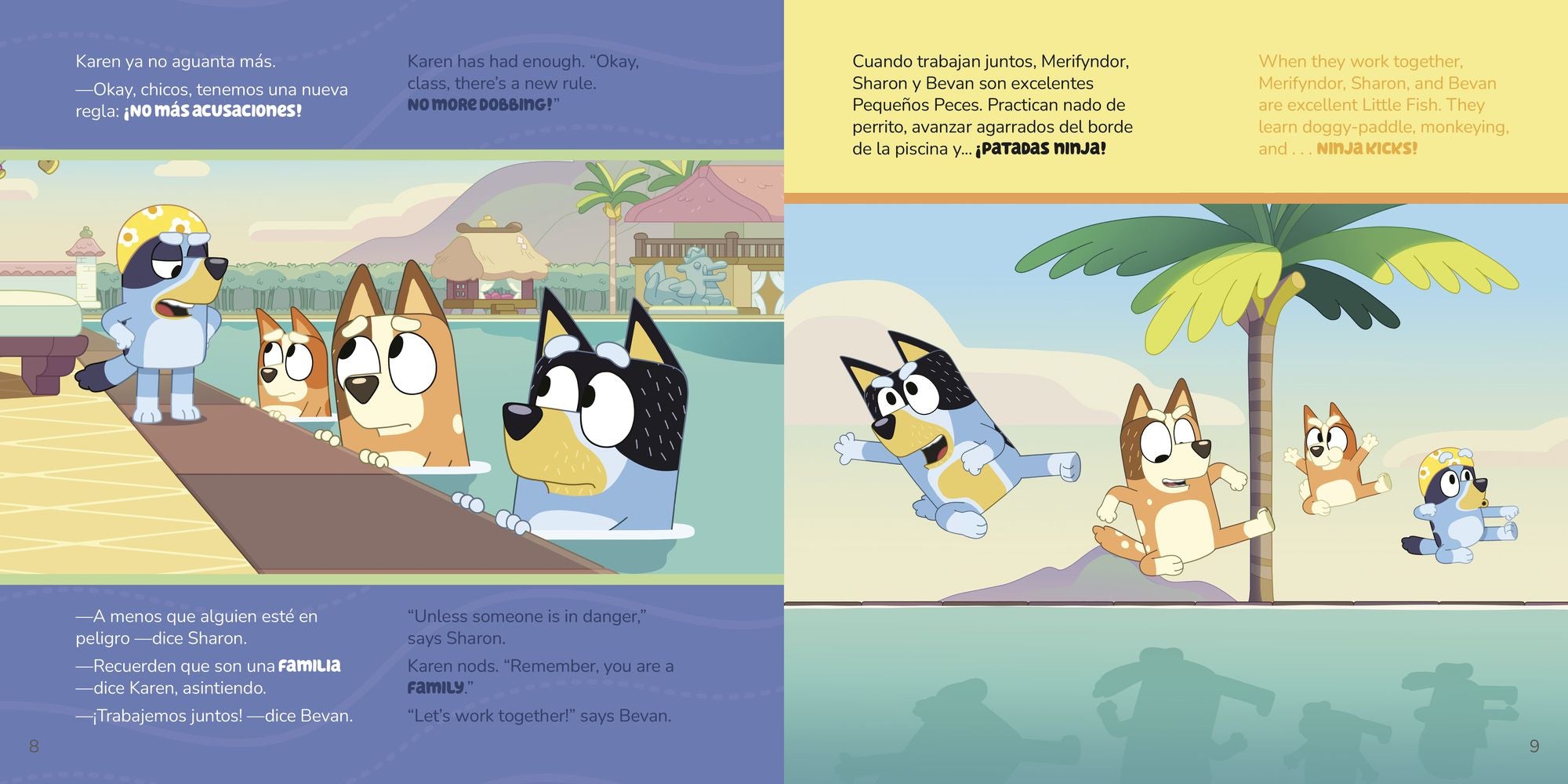 Bluey: Swim School/Escuela de nado (Bilingual English-Spanish Edition): Un libro bilingüe