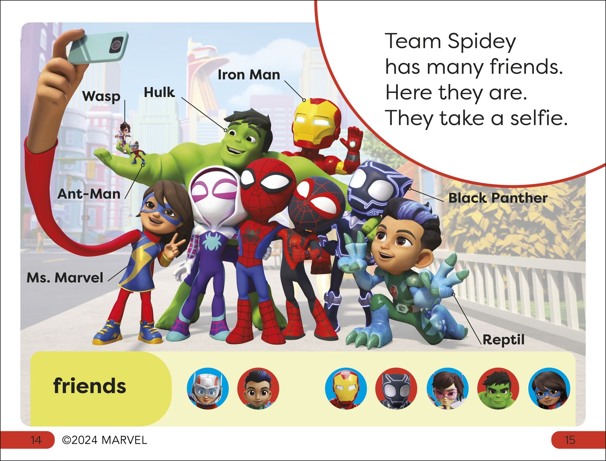 DK Super Readers Pre-Level Marvel Spidey and His Amazing Friends Go Team Spidey!