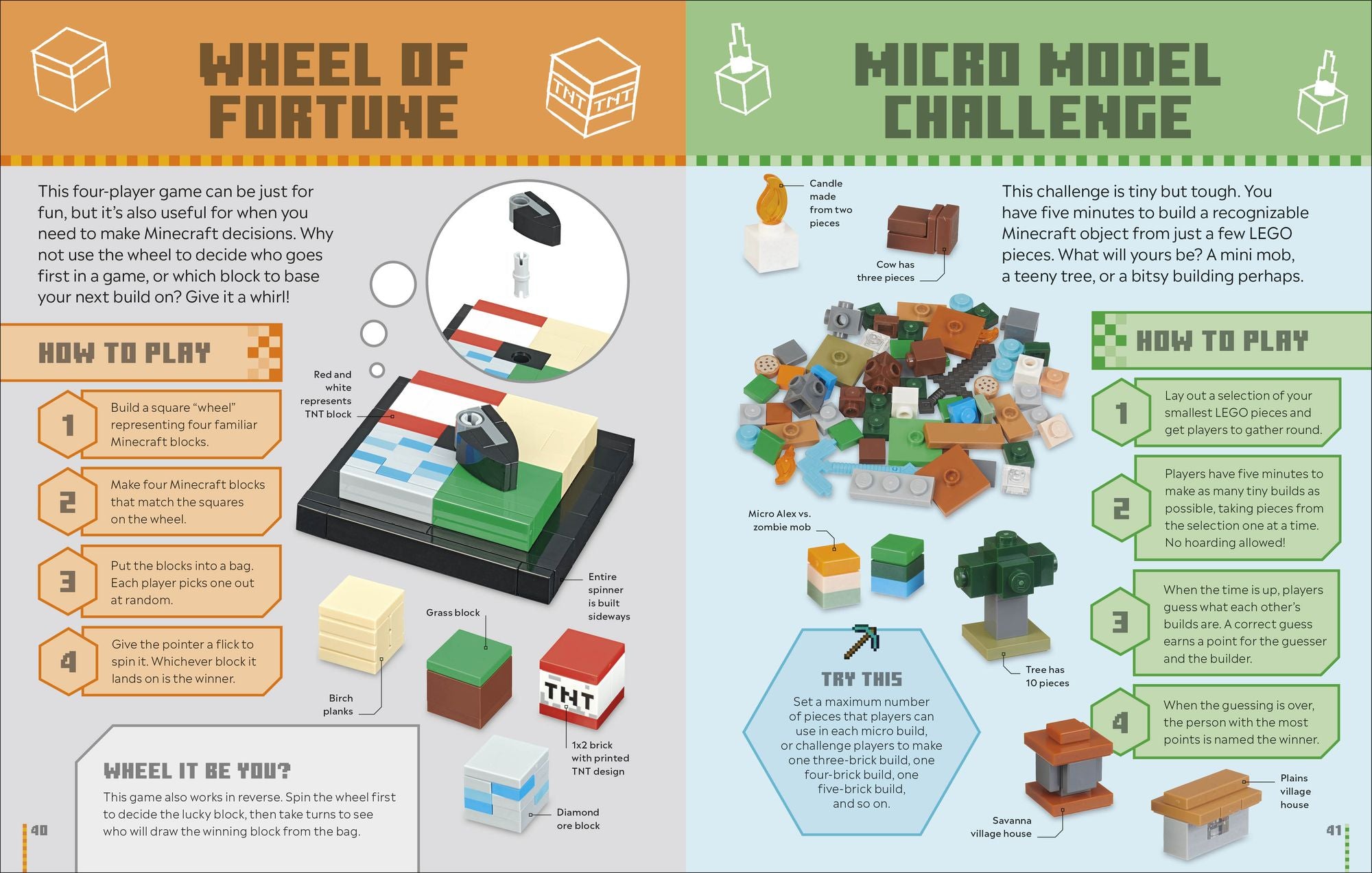 LEGO Minecraft Games Book (Library Edition): 50 Fun Ideas to Play with Your LEGO Collection! Without Bricks