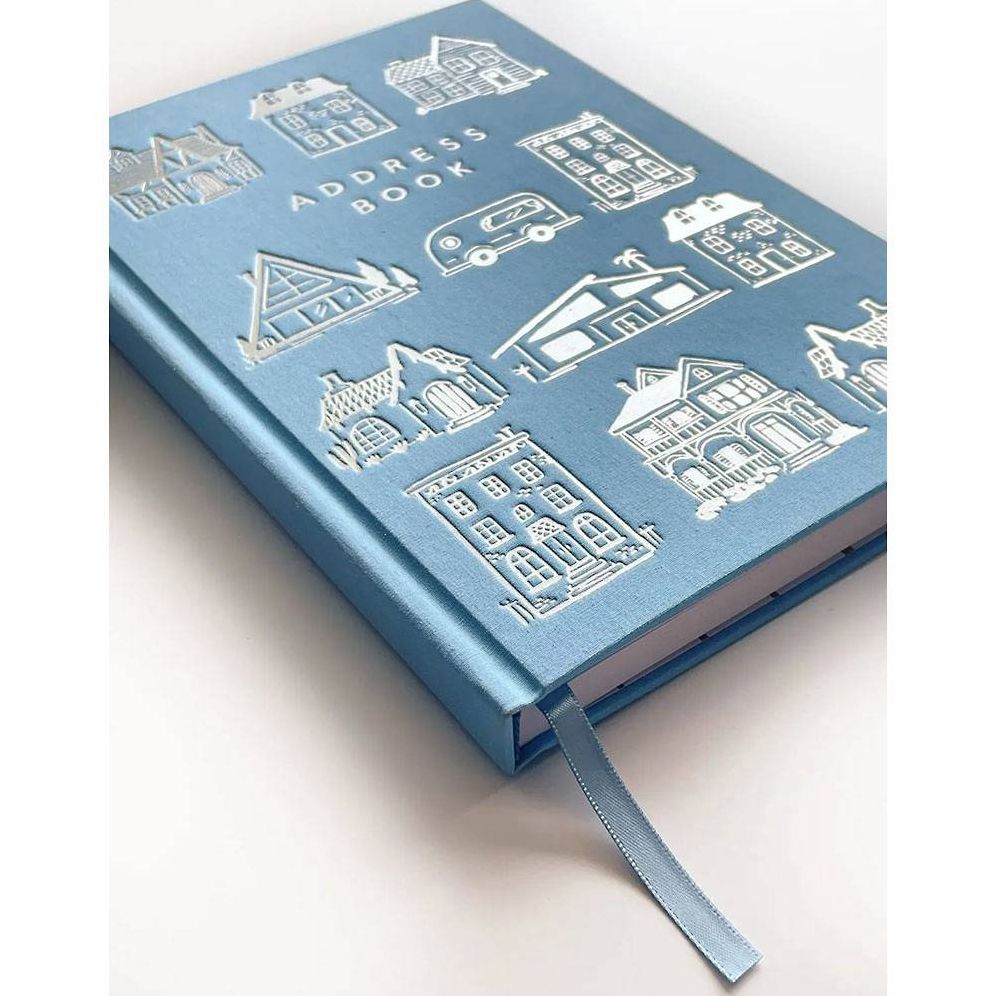Houses Blue Address Book