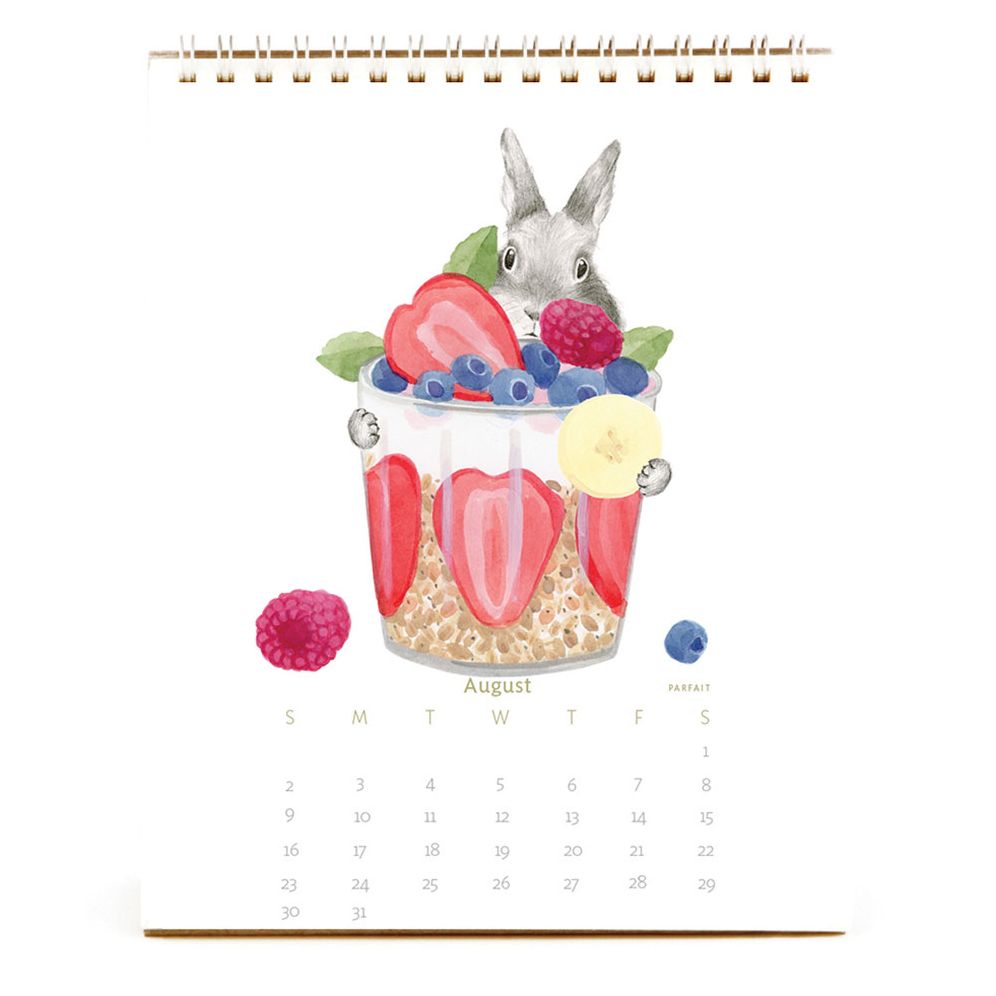 2026 Dear Hancock Bunny Calendar-Hare at the Caf