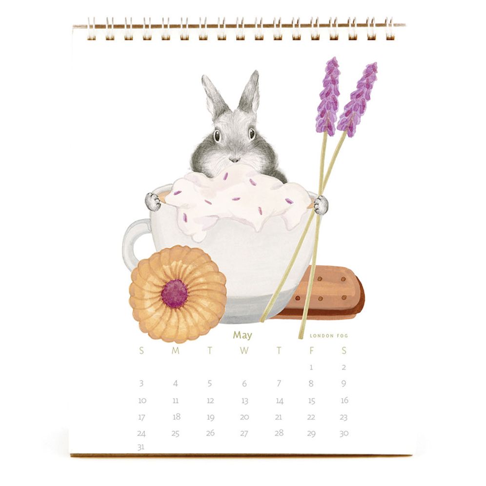 2026 Dear Hancock Bunny Calendar-Hare at the Caf