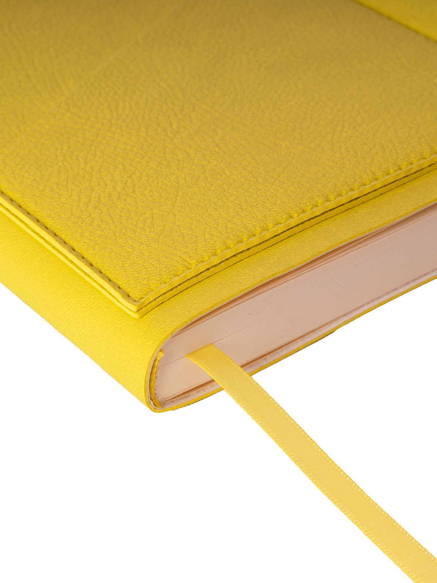 Butter Yellow Diagonal Pocket Leather Journal