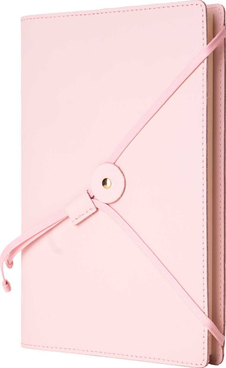 Dusty Rose Refillable Leather Journal Cord Closure