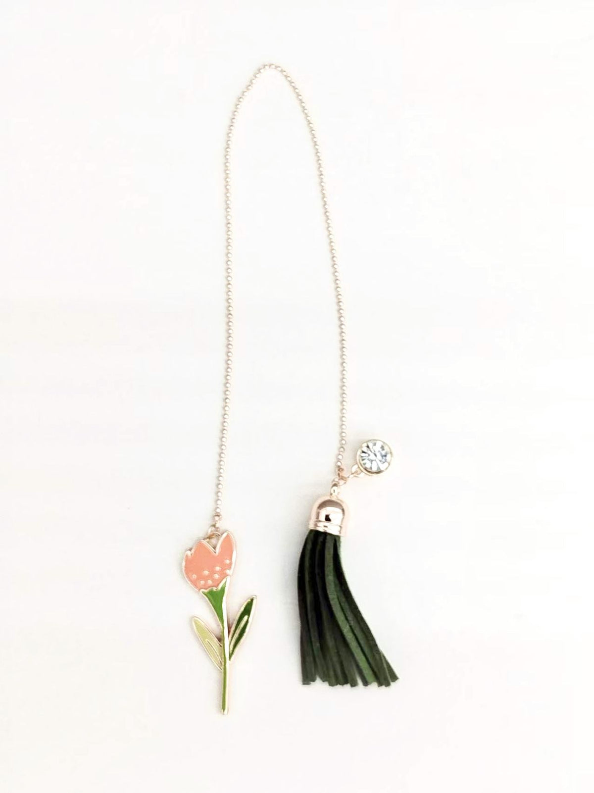 Charm Bookmark with Chain - Tulip
