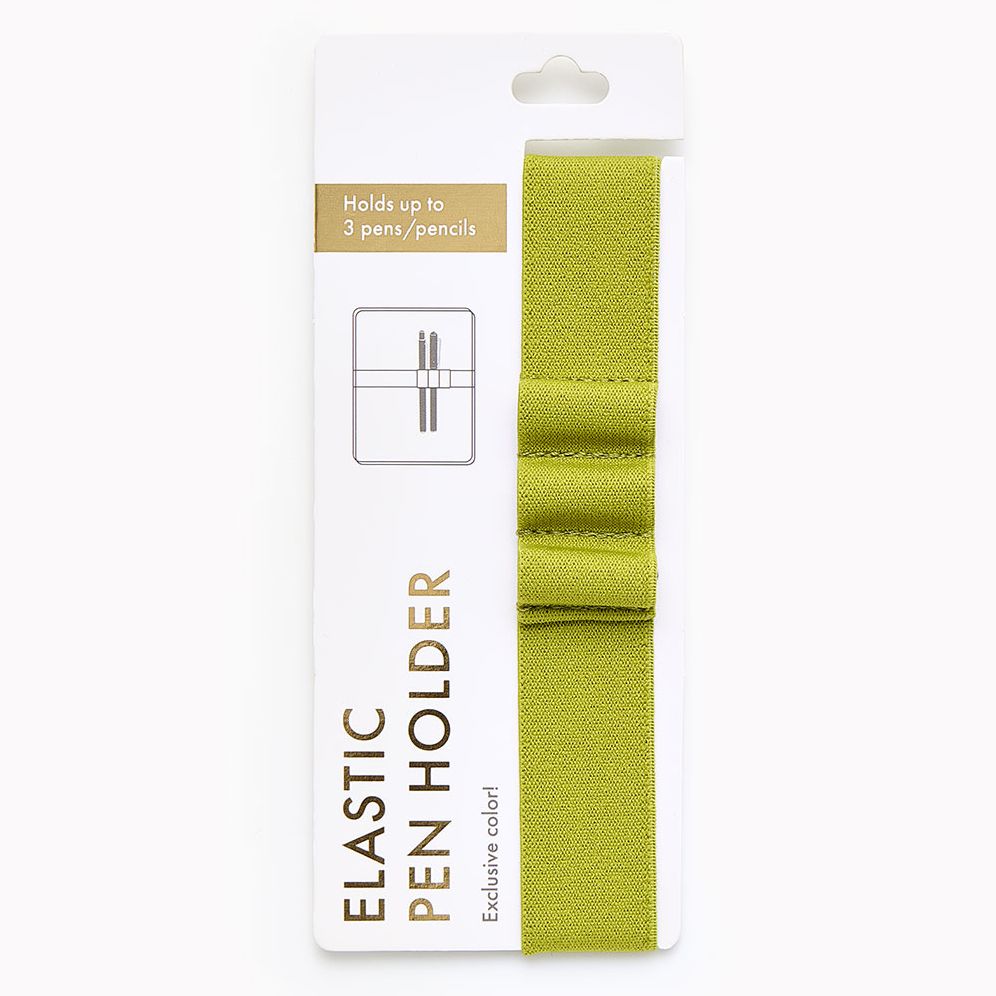 Olive Elastic Pen Holder