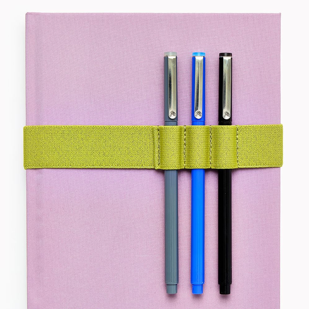 Olive Elastic Pen Holder