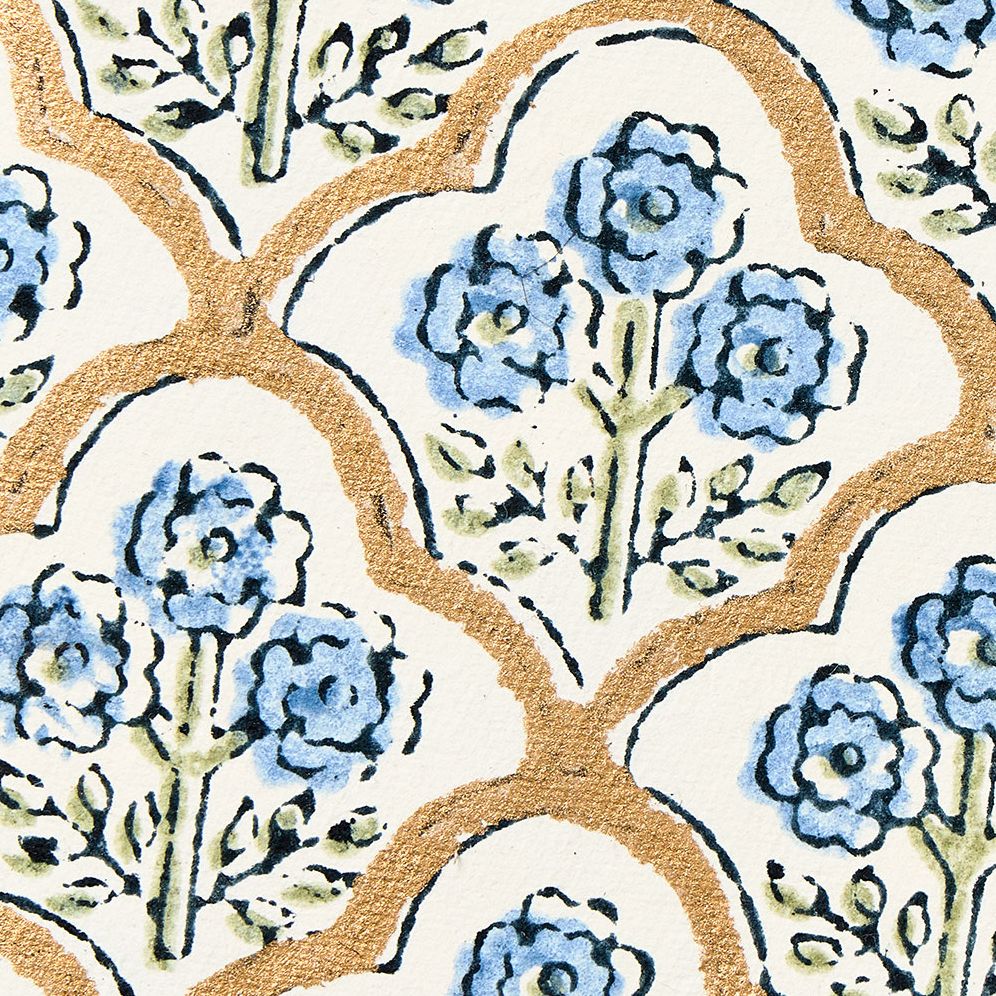 Trellis Blue Stone Notecard Box Pk 6