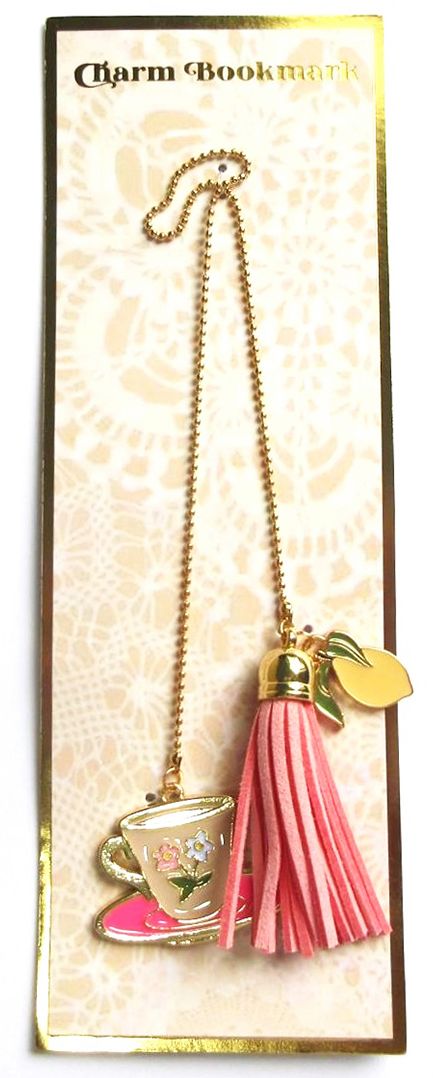 Charm Tassel Bookmark Tea Cup Lemon