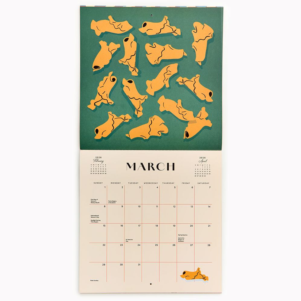 2026 Paper Source Pasta Calendar