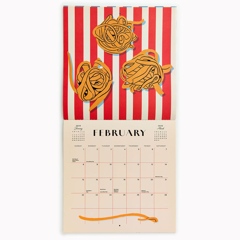 2026 Paper Source Pasta Calendar