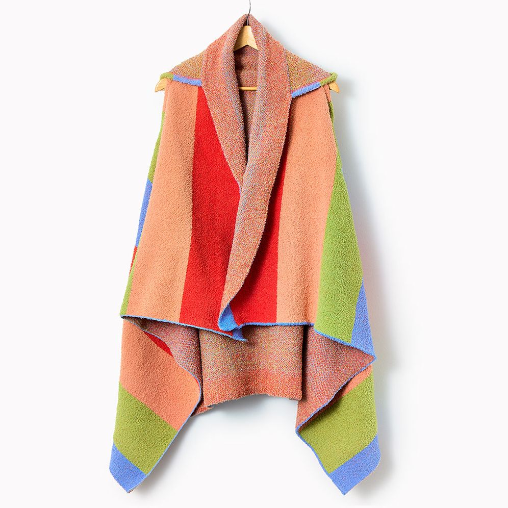 Cozy Stripe Kid's Reading Poncho