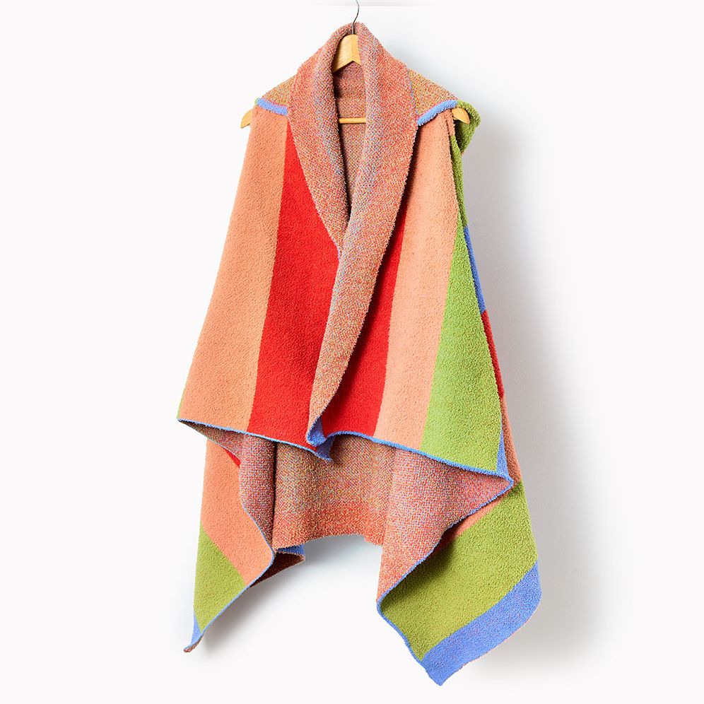 Cozy Stripe Kid's Reading Poncho