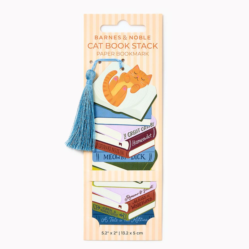 Cat Book Stack Bookmark