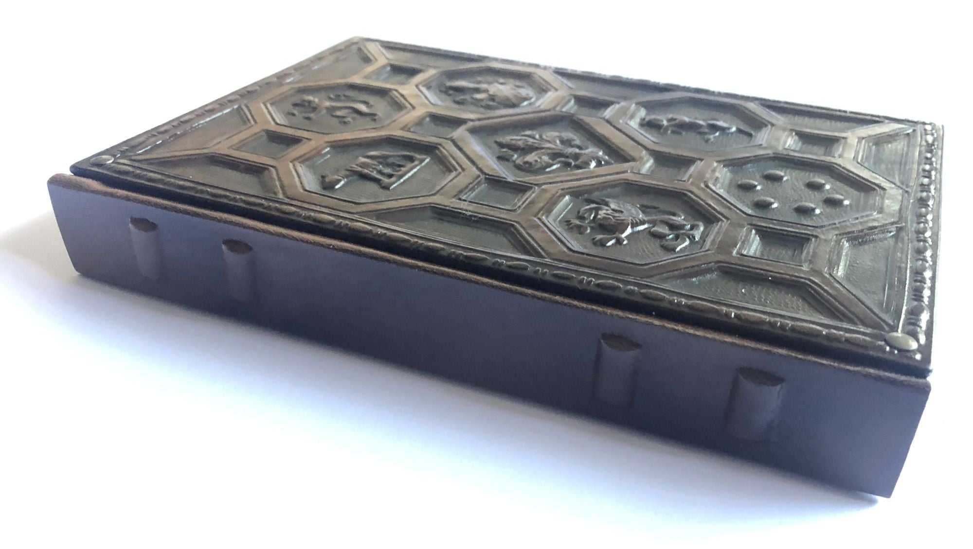Coats of Arms Brown Patina Italian Leather Journal (7''x10'')