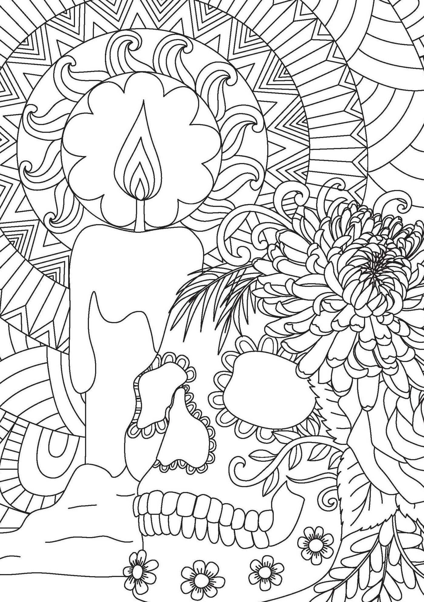 Day of the Dead: Coloring Book: Color-Your-Own Gallery Wall Art
