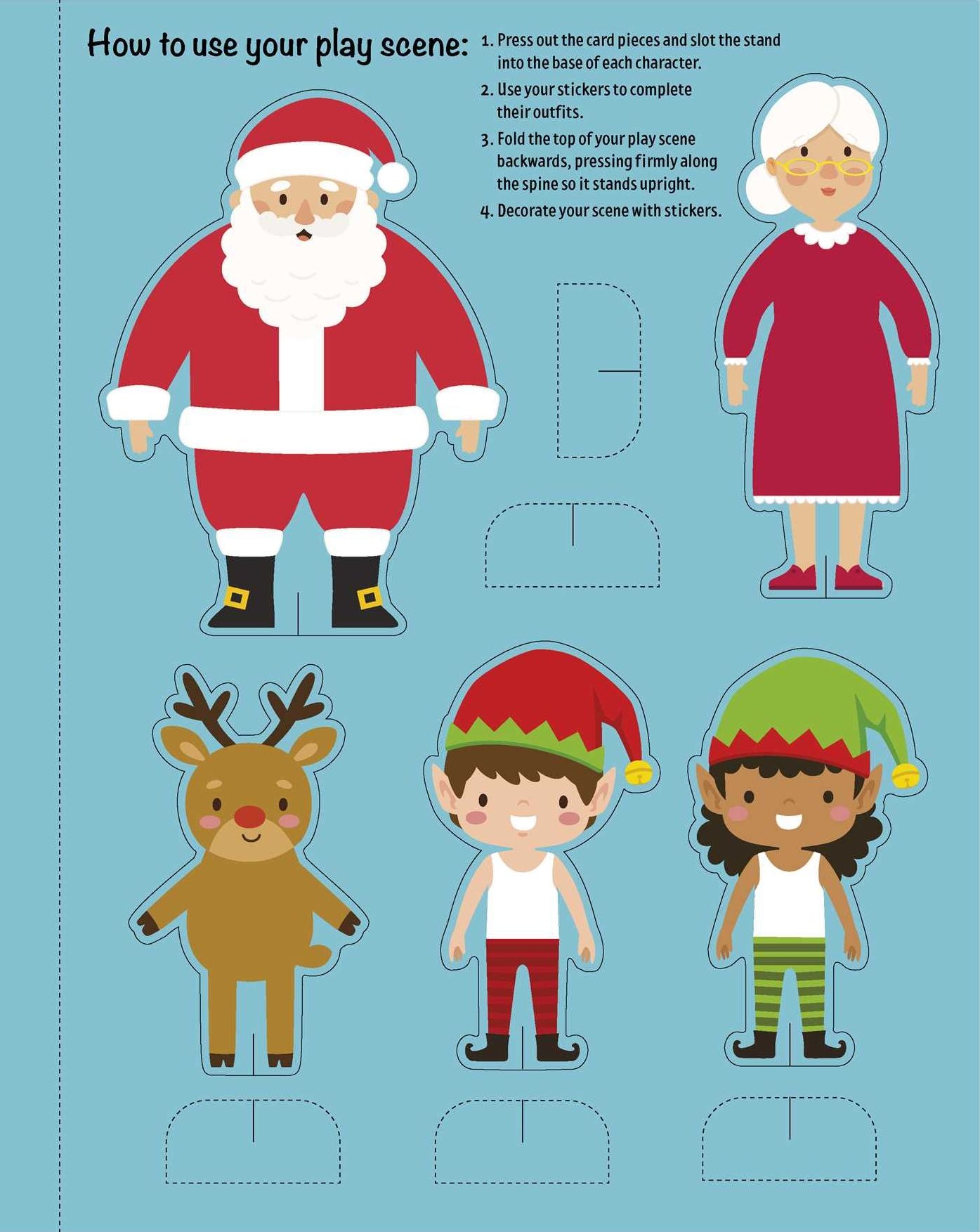 Santa & Friends: Dress-Up Sticker Book: Activity Book